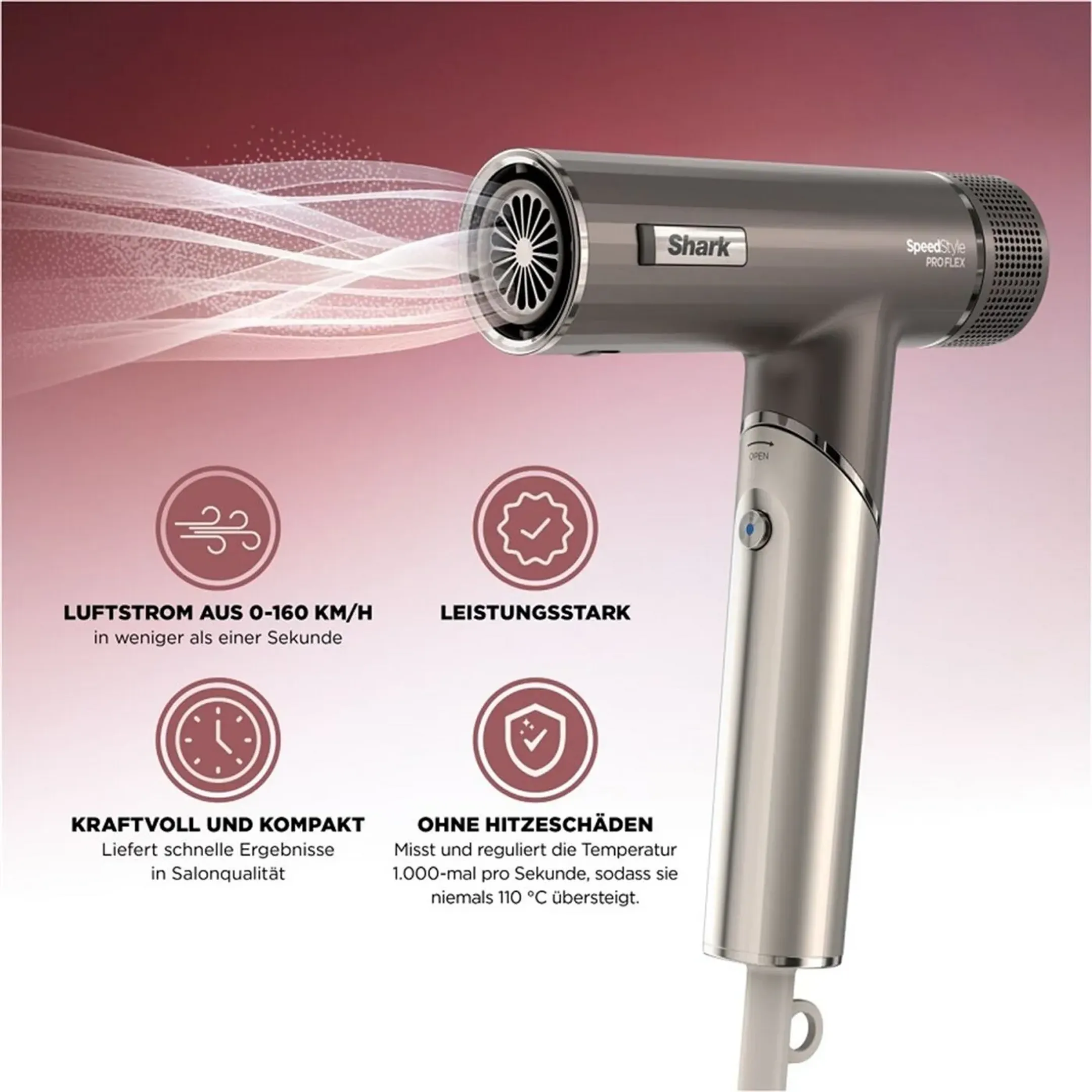 Shark 4-in-1-Haartrockner SpeedStyle Pro FLEX HD542EU image