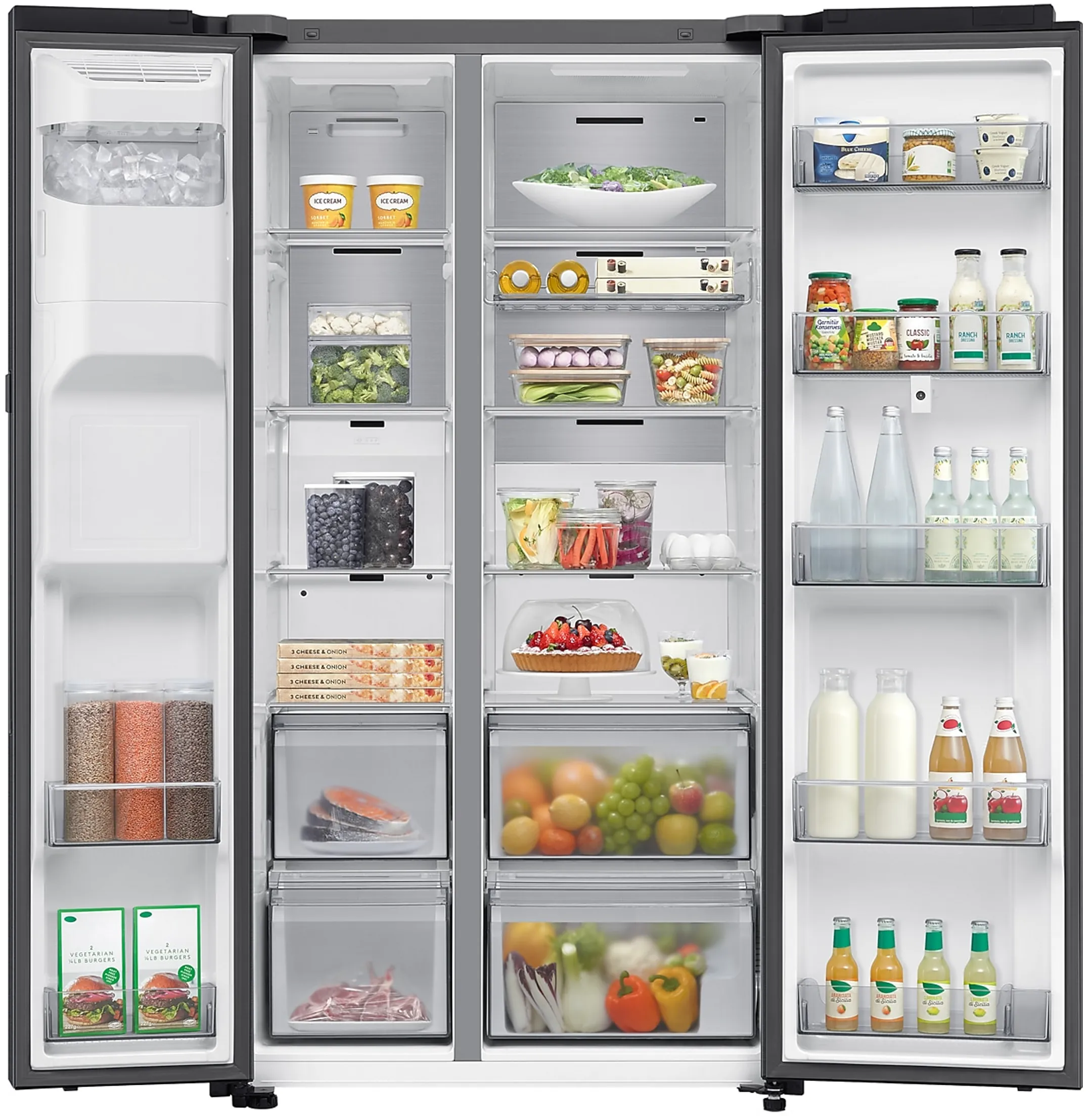 Samsung Frigo américain Bespoke AI Family Hub RS90F66BEFEF - Noir image