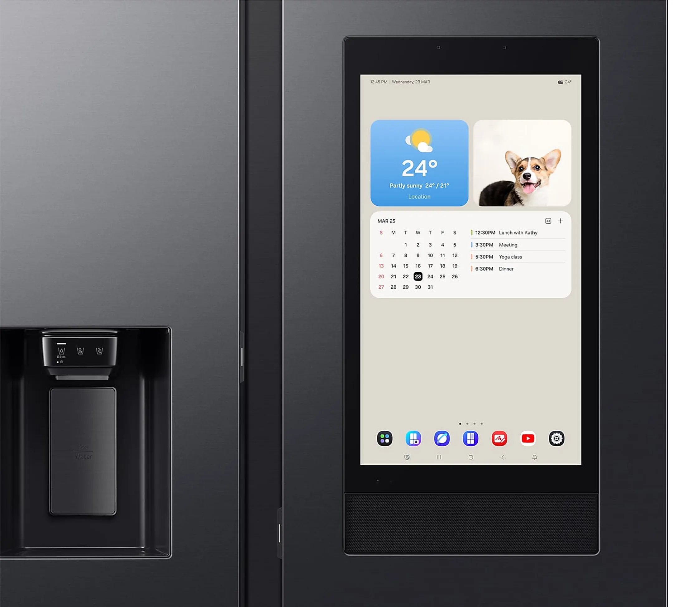 Samsung Frigo américain Bespoke AI Family Hub RS90F66BEFEF - Noir image