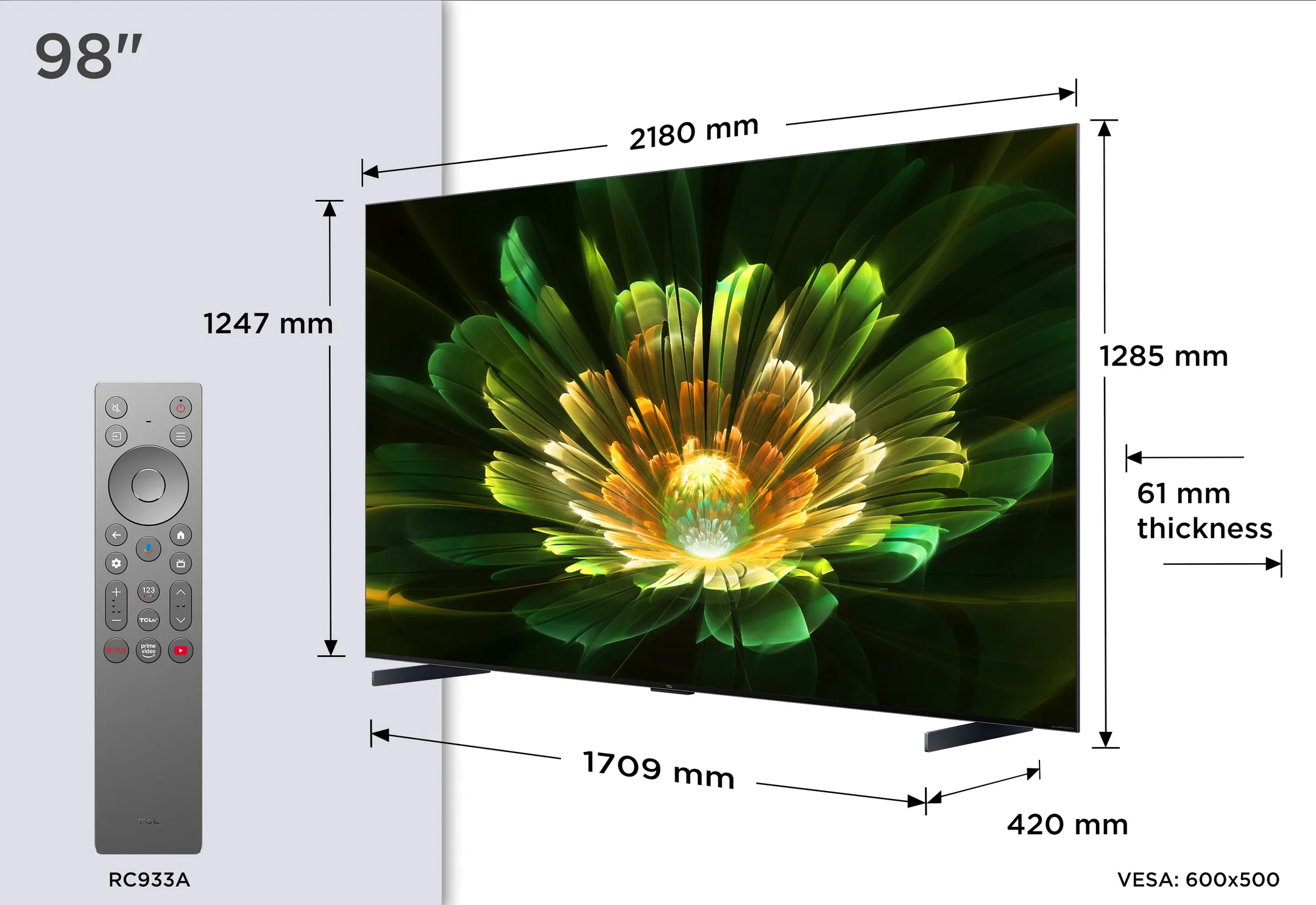 TCL TV QD-Mini LED 4K 98C79K - 98 pouces image