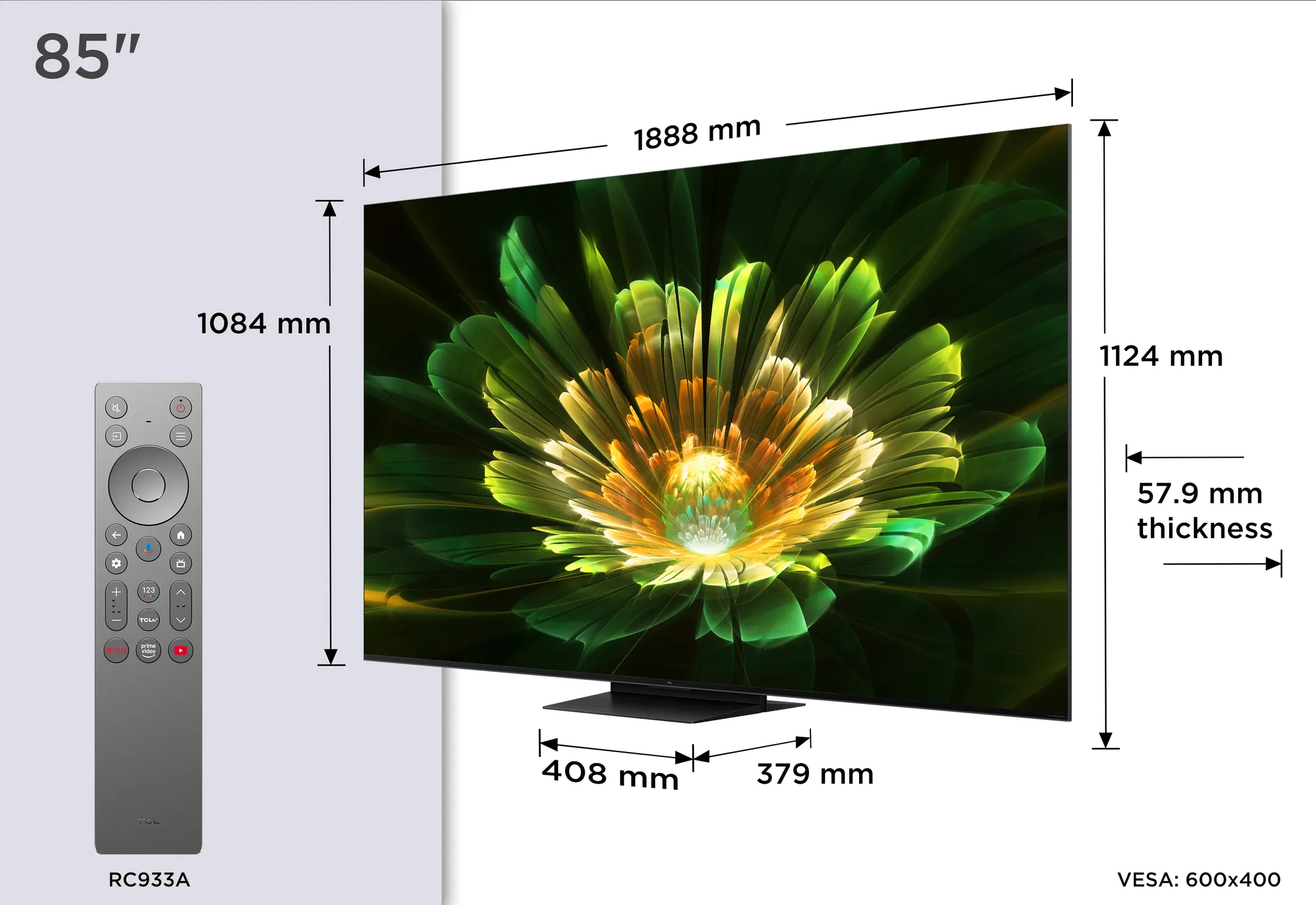 TCL TV 4K QD-Mini LED 85C79K - 85 pouces image