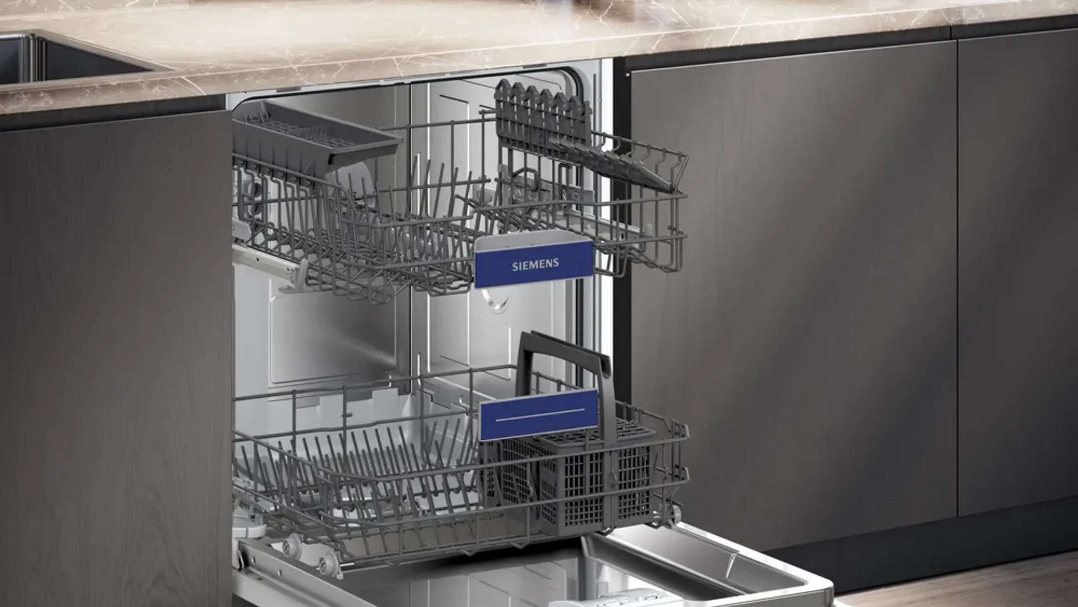 Siemens Semi built-in dishwasher iQ300 SN43ES04TE image
