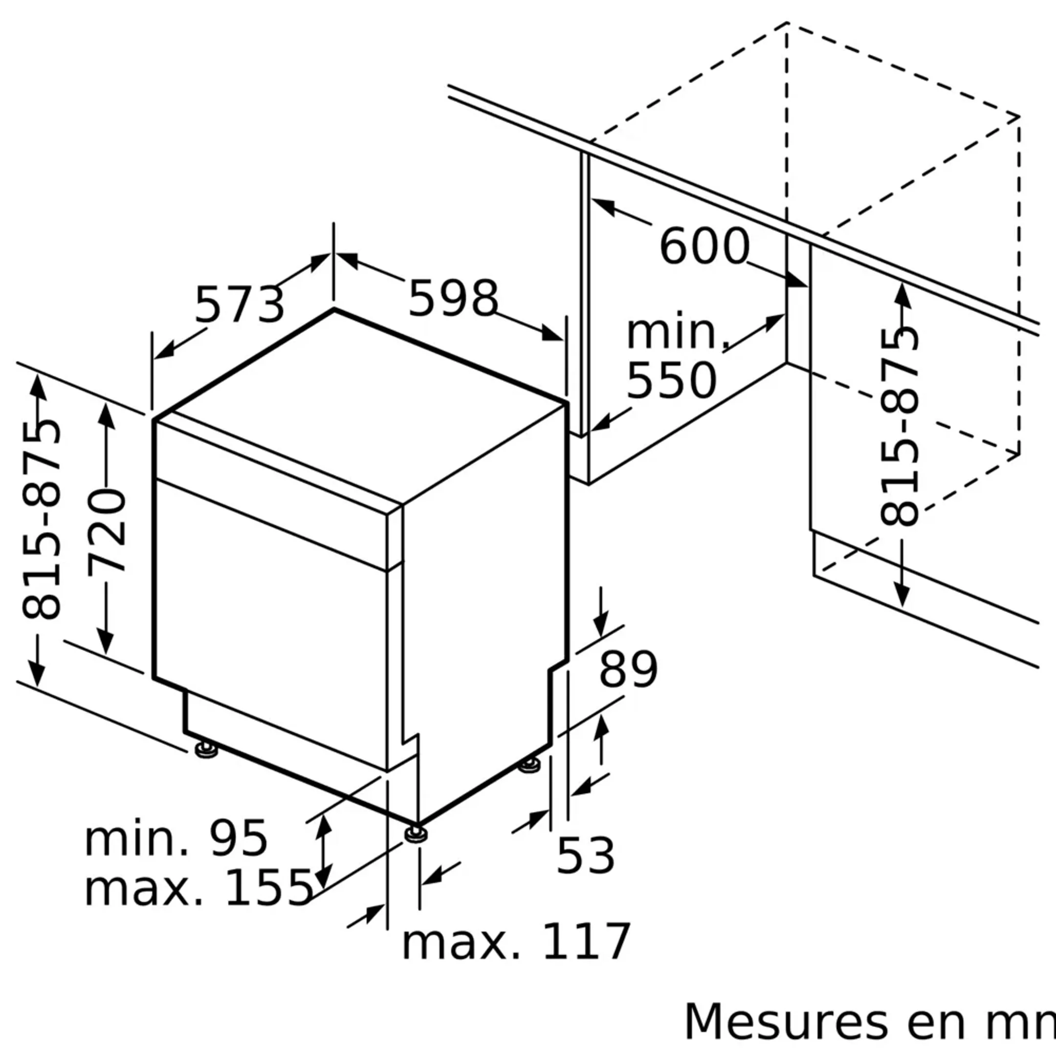 Siemens Semi built-in dishwasher iQ300 SN43ES04TE image