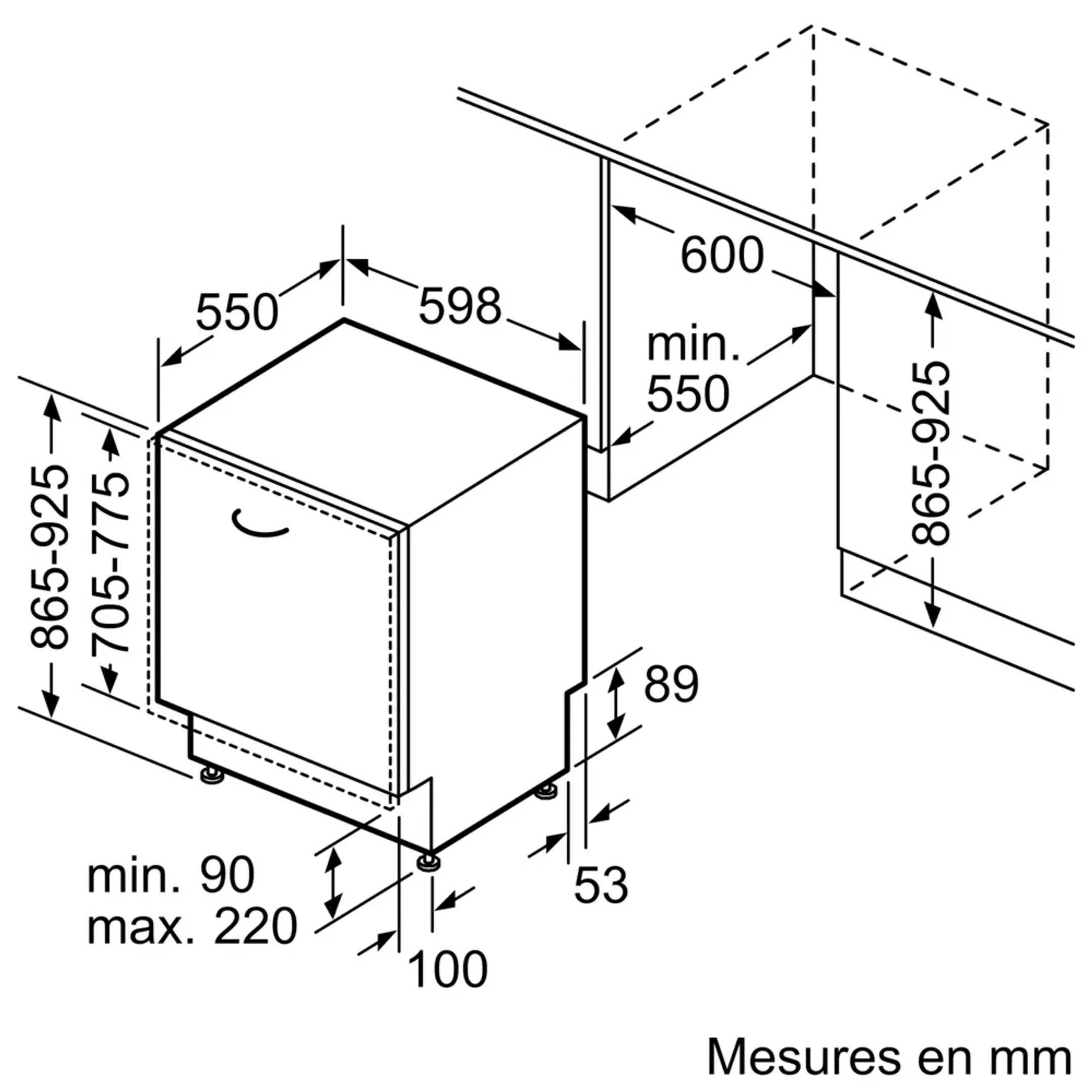 Siemens XXL-Einbau-Geschirrspüler iQ300 SX63EX04TE image