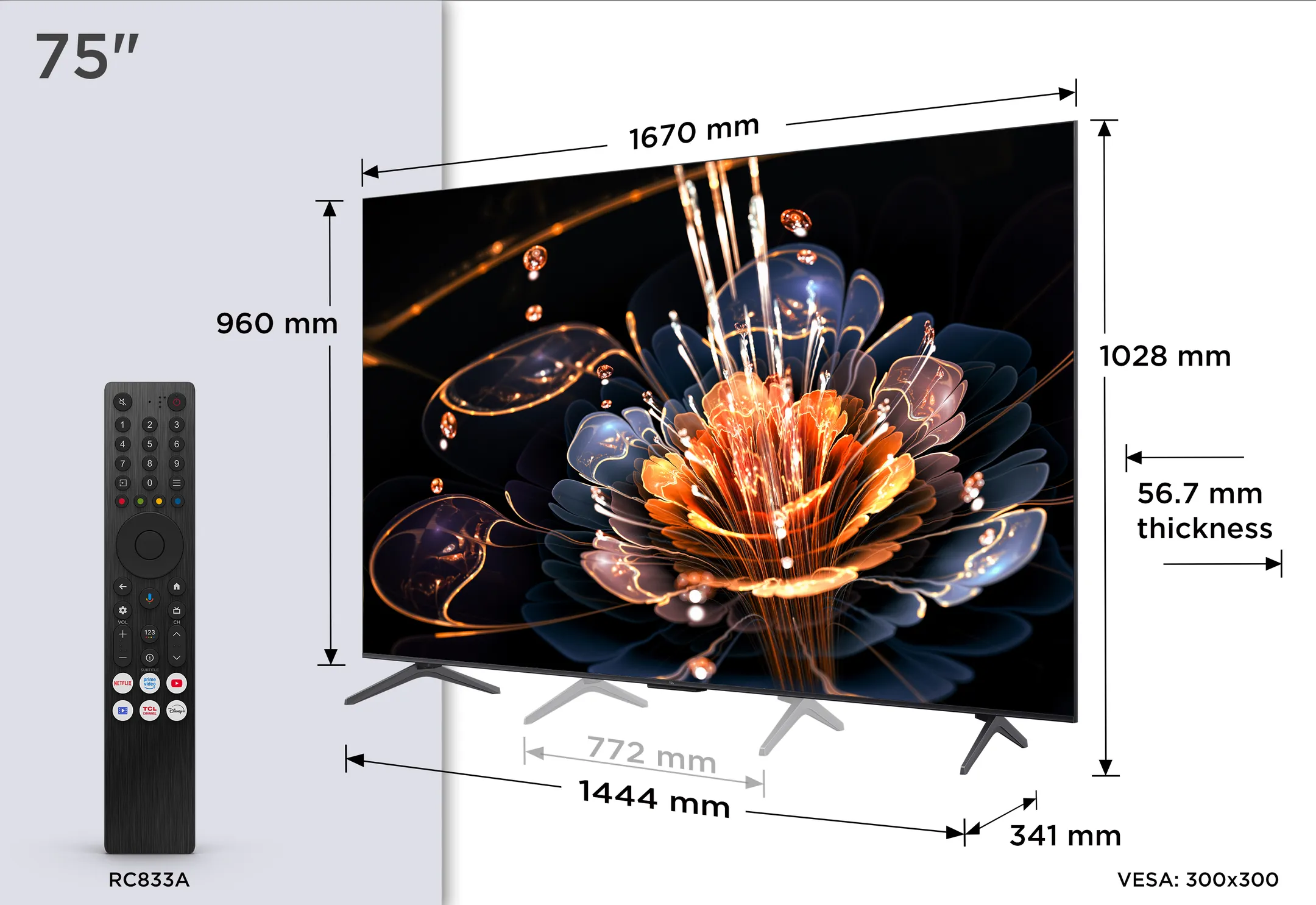 TCL TV QD-Mini LED 4K 75C69KS - 75 inches image