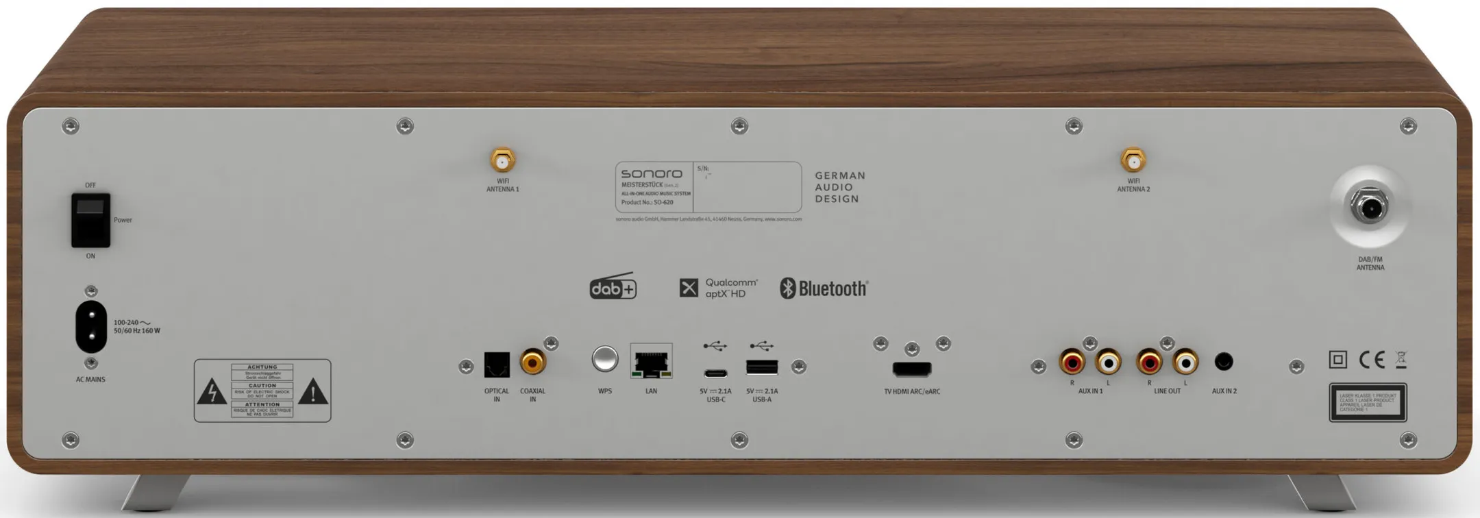 SONORO Internet Radio All-in-One Meisterstück (Gen.2) - Walnut/Silver image