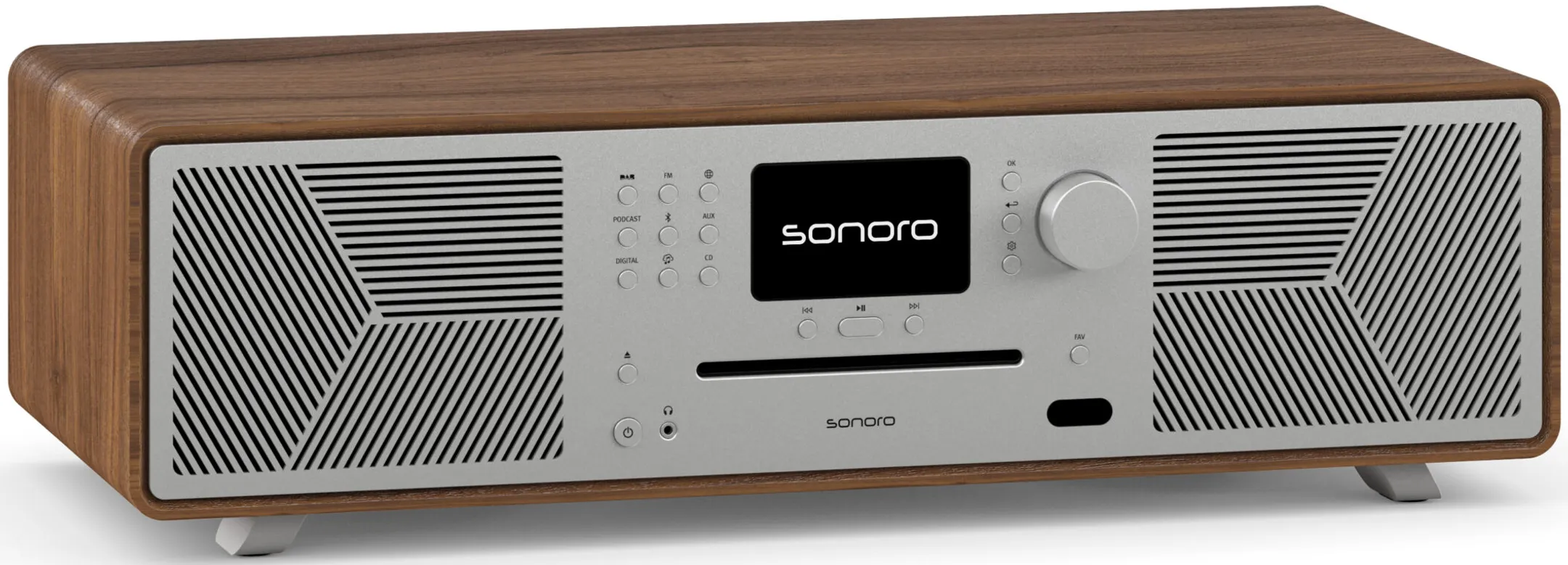 SONORO Internet Radio All-in-One Meisterstück (Gen.2) - Walnut/Silver image