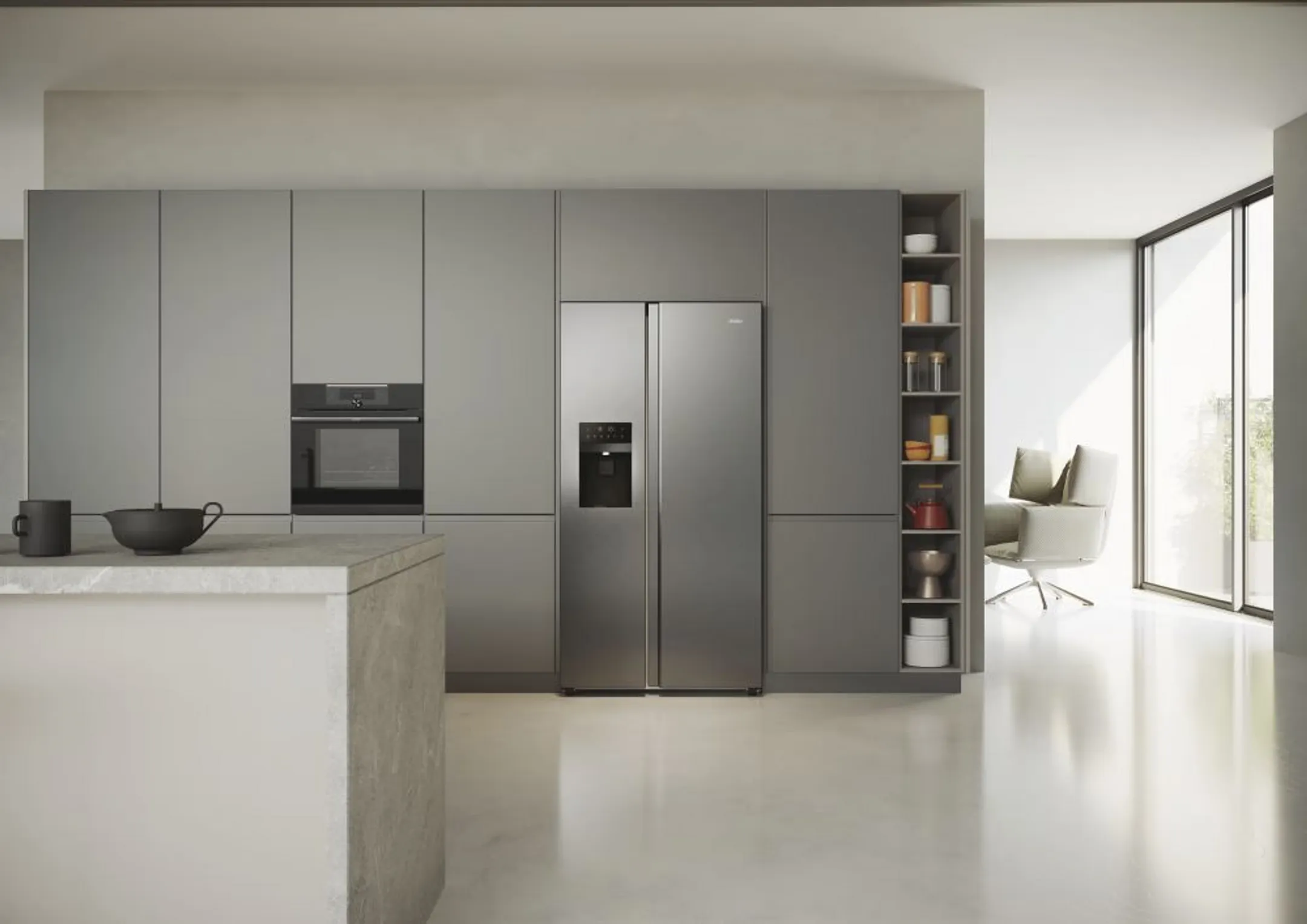 Haier Frigo américain SBS 90 Series 5 HSR5918DIMP image