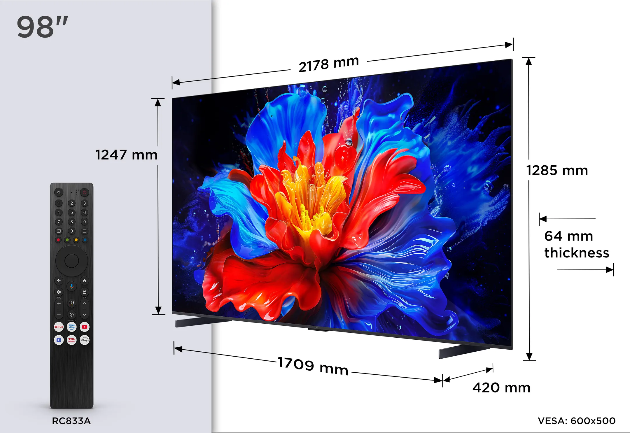 TCL TV QLED 4K 98P89K - 98 pouces image