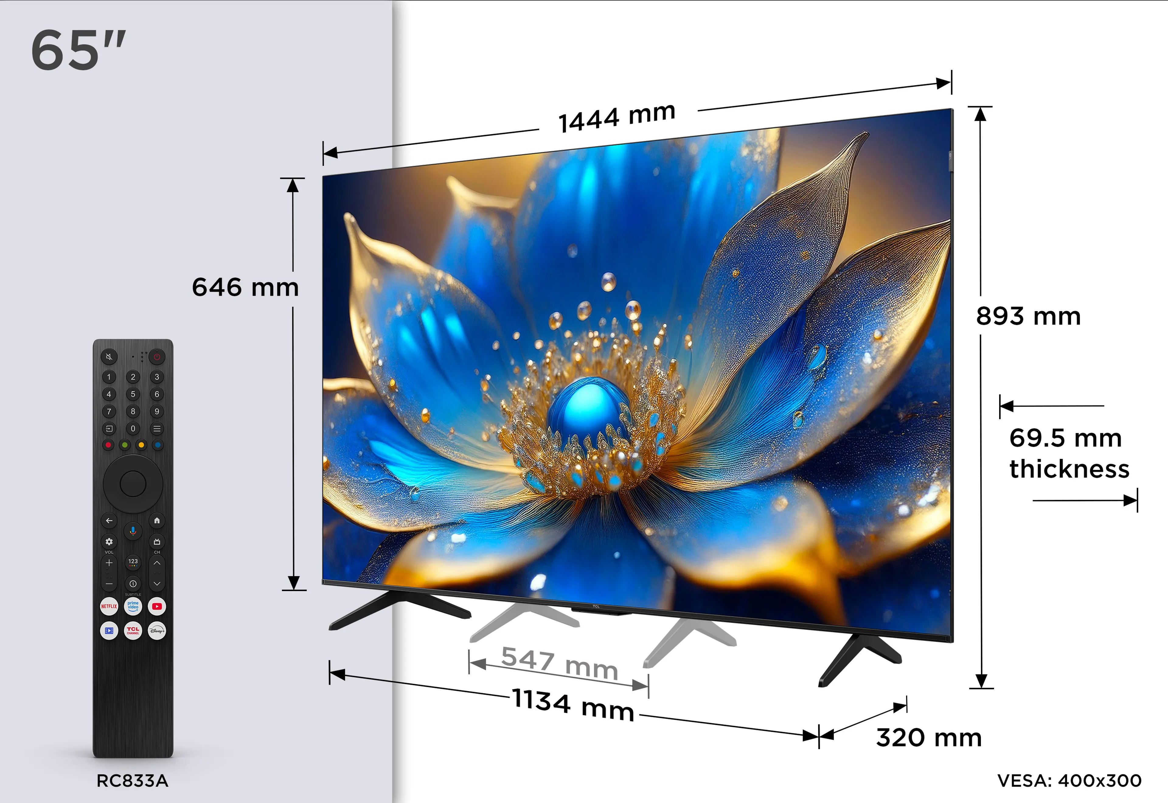 TCL TV QLED 4K 65P79K - 65 inches image