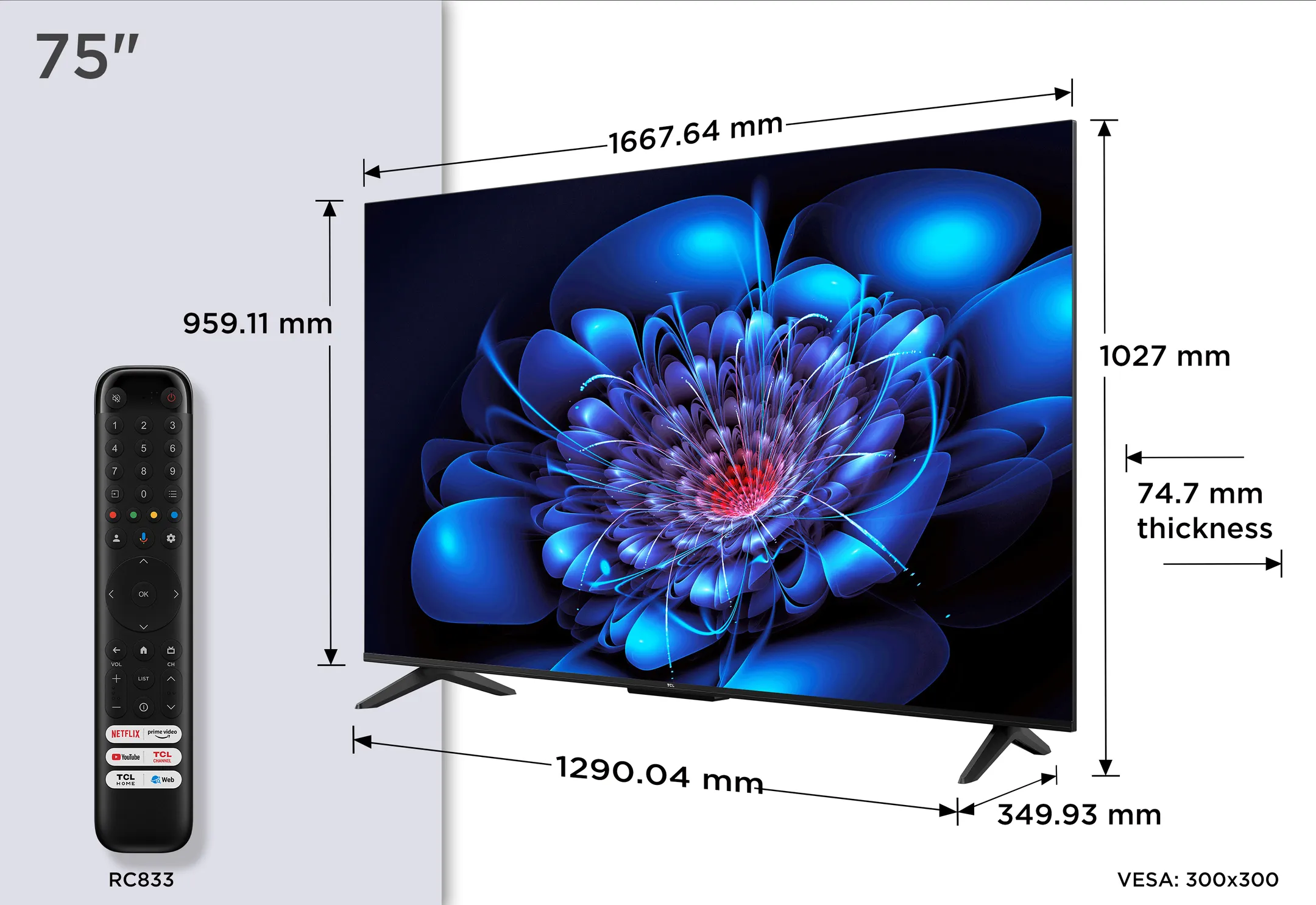 TCL TV LED 4K UHD 75P69K - 75 pouces image