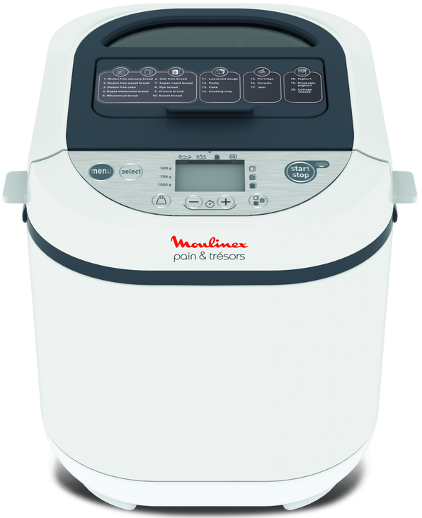Machine à Pain Super Luxe Blanc - 500W, 11 Programmes, Avec Livret