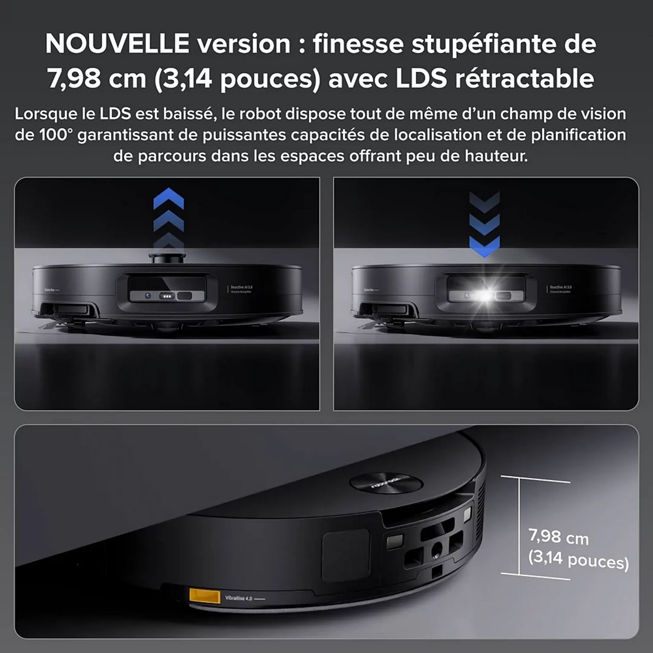 ROBOROCK Robot aspirateur laveur Saros 10 - Noir image