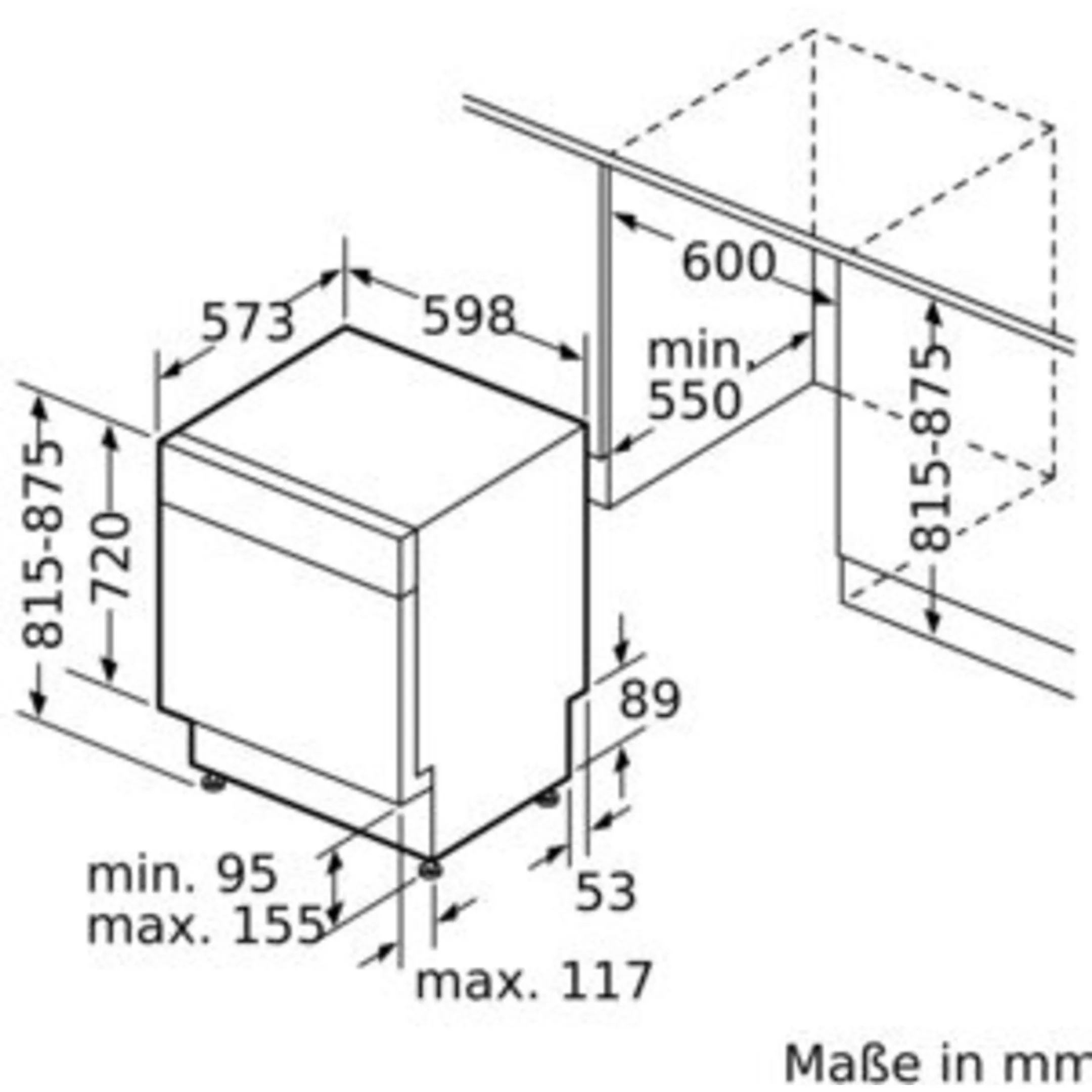 Bosch Semi-insert dishwasher Series 6 SMU6ZCS16E image