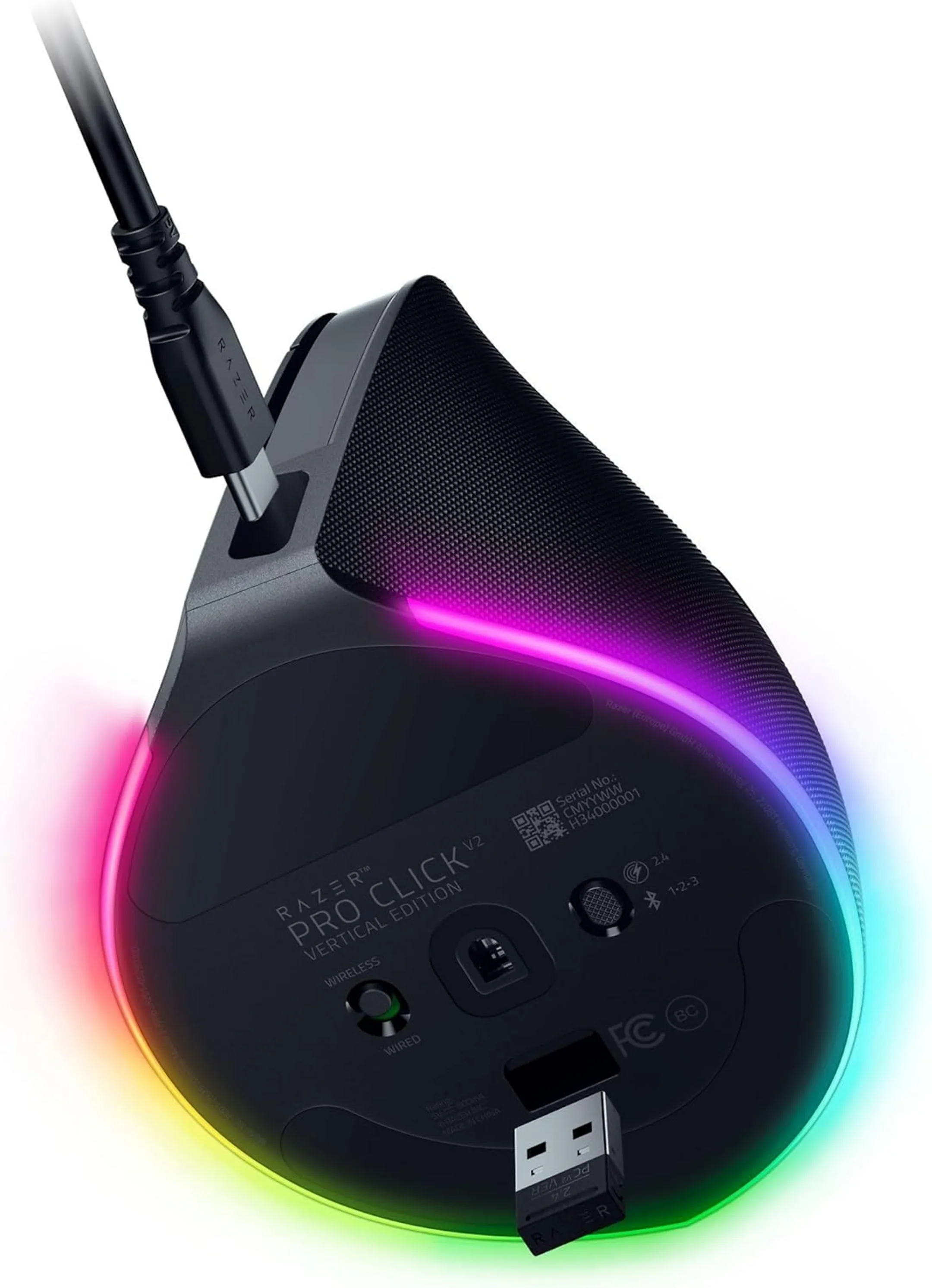 Razer Kabellose Gaming-Maus Pro Click V2 Vertical Edition image