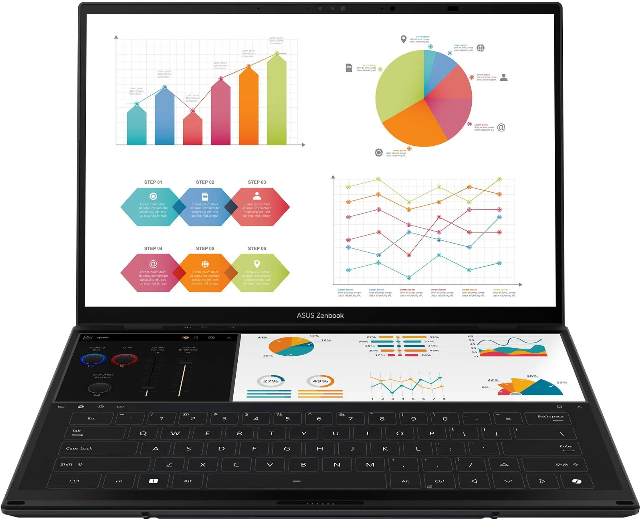 ASUS Laptop 2-in-1 Zenbook Duo Ultra 9 32GB 1TB - AZERTY - UX8406CA-PZ032W image