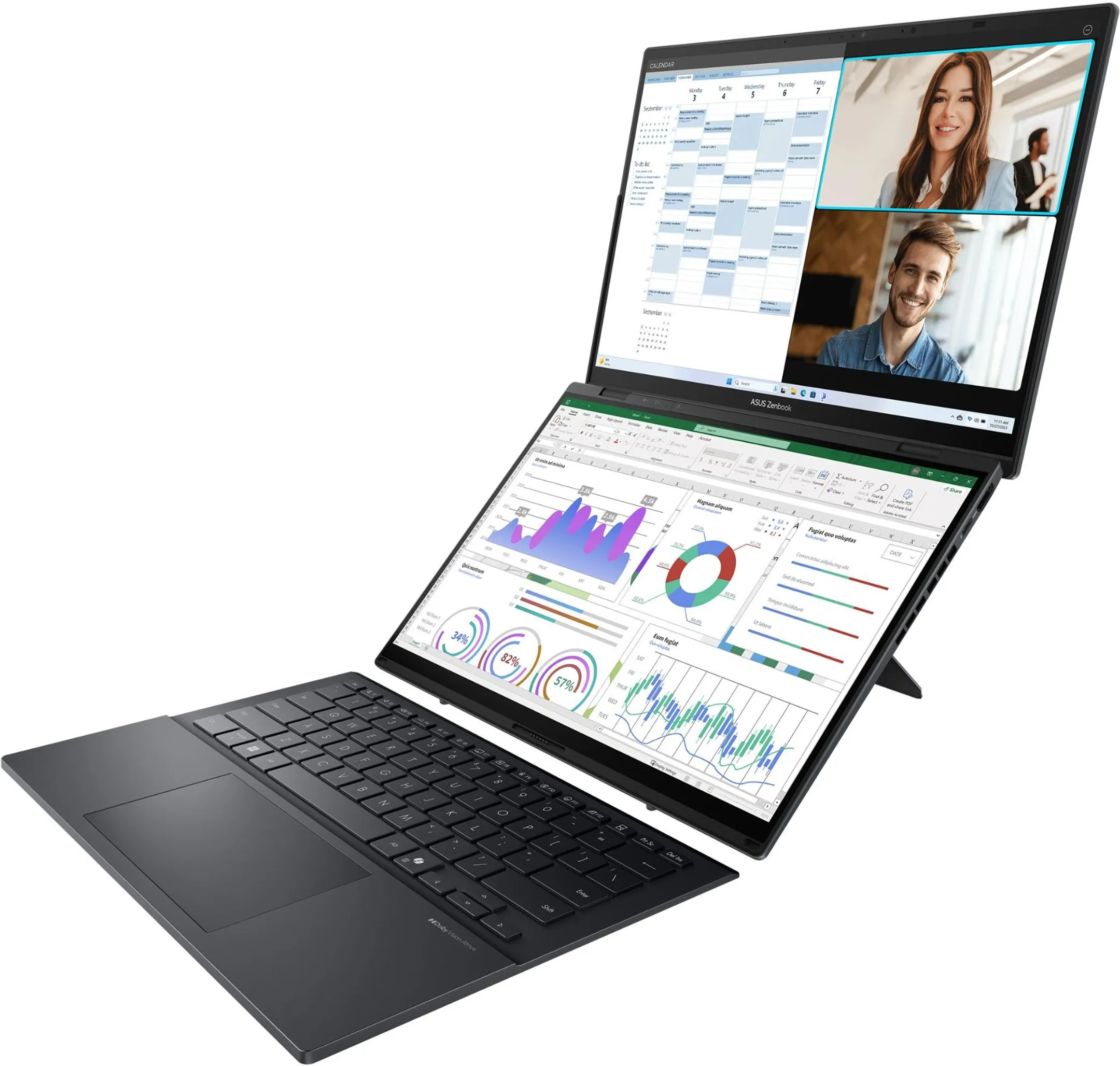 ASUS Laptop 2-in-1 Zenbook Duo Ultra 9 32GB 1TB - AZERTY - UX8406CA-PZ032W image