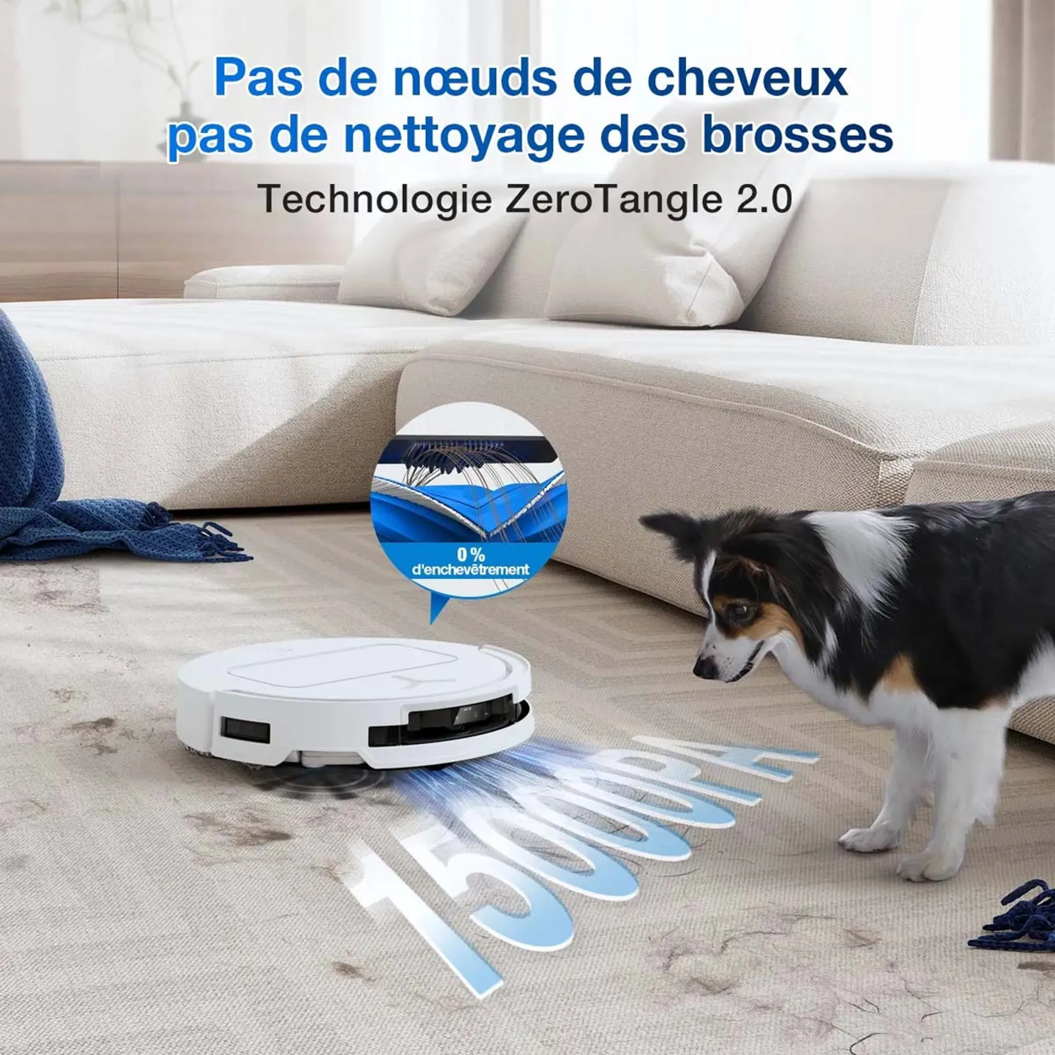 ECOVACS Robot aspirateur laveur Deebot T50 Omni (Gen 2) - Blanc image