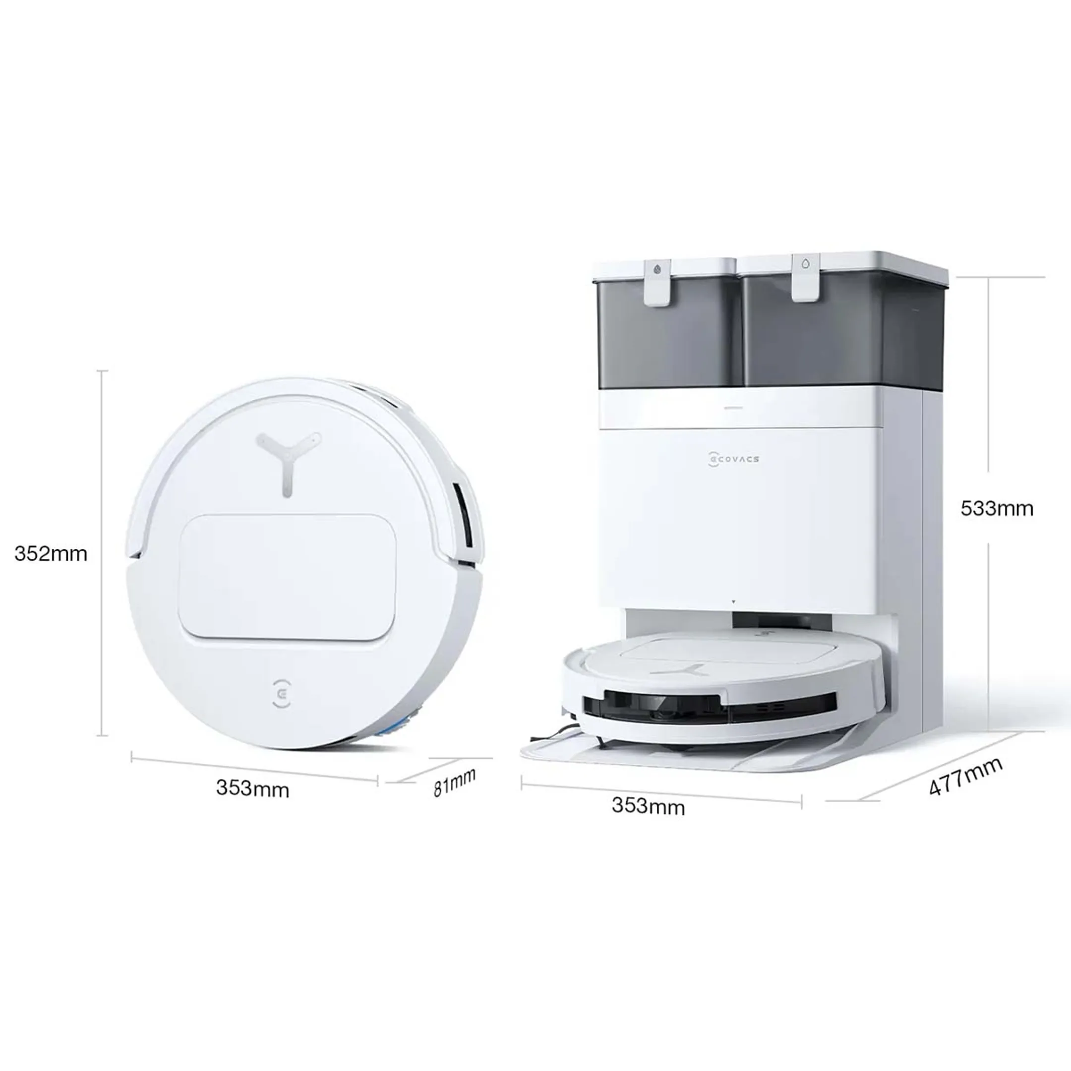 ECOVACS Robot Vacuum Cleaner Deebot T50 Omni (Gen 2) - White image