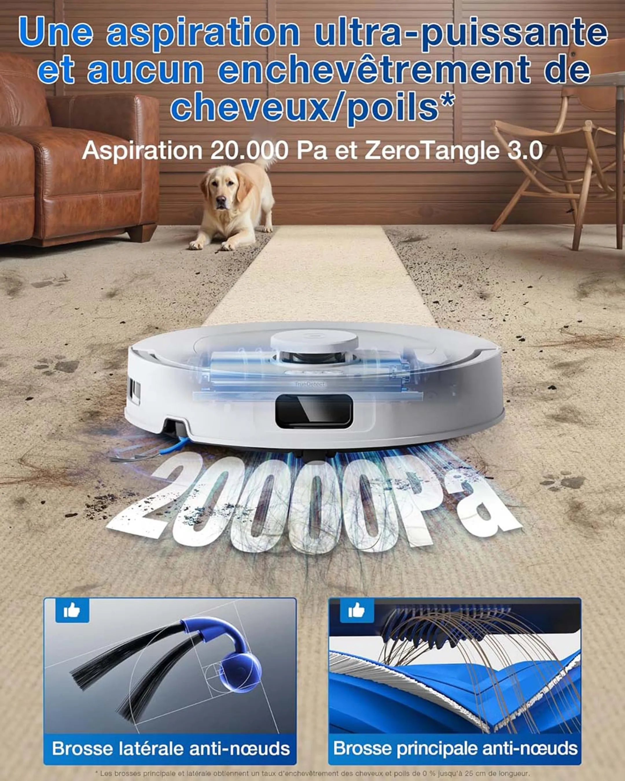 ECOVACS Robot aspirateur laveur Deebot T30C (Gen 2) - Blanc image