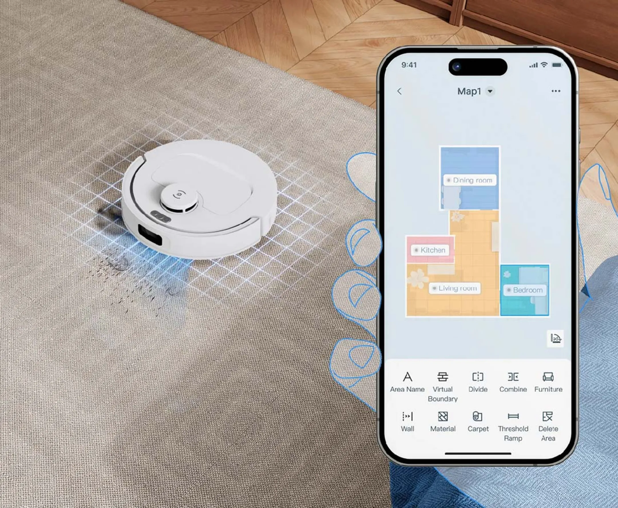 ECOVACS Robot Vacuum Cleaner Deebot T30C (Gen 2) - White image