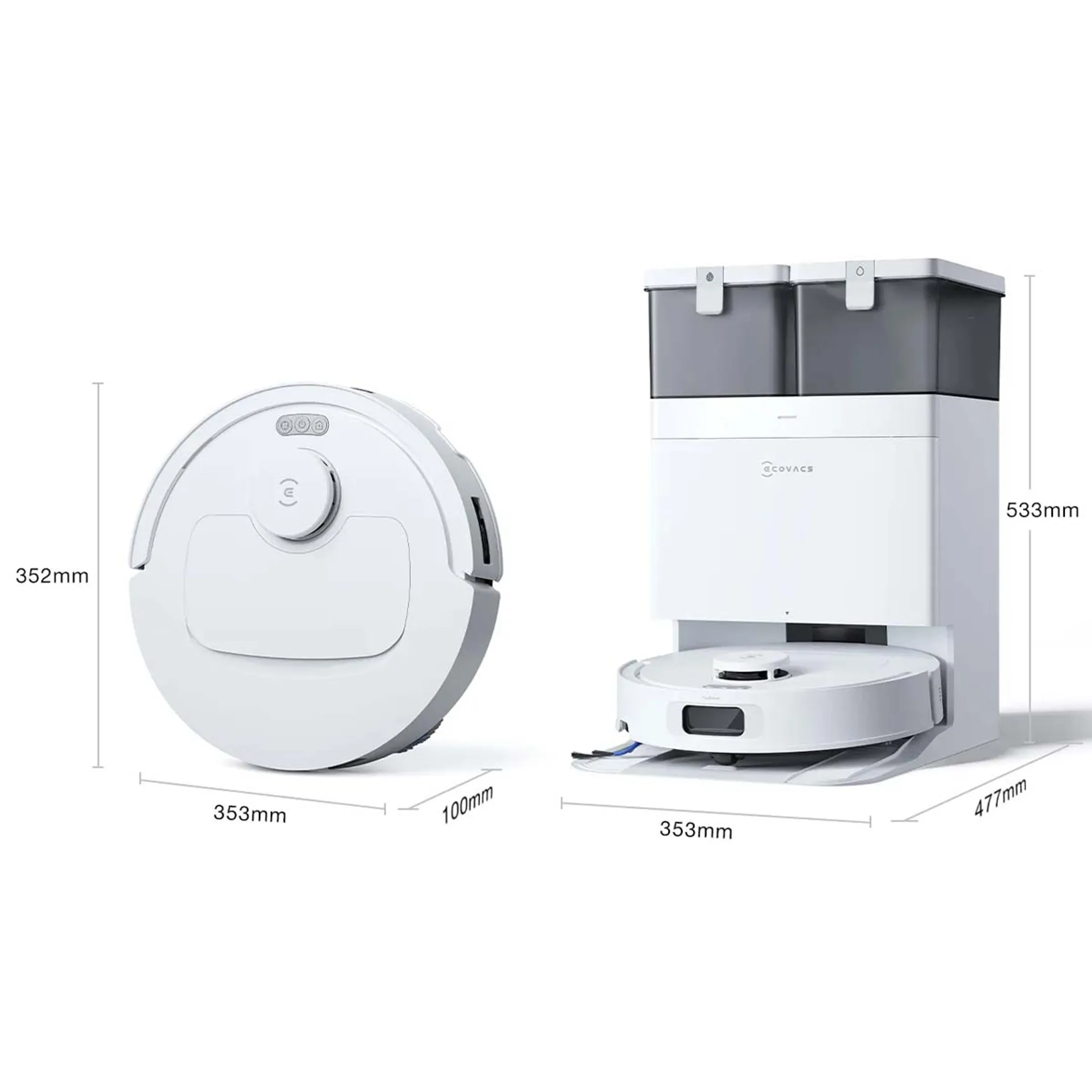 ECOVACS Robot Vacuum Cleaner Deebot T30C (Gen 2) - White image