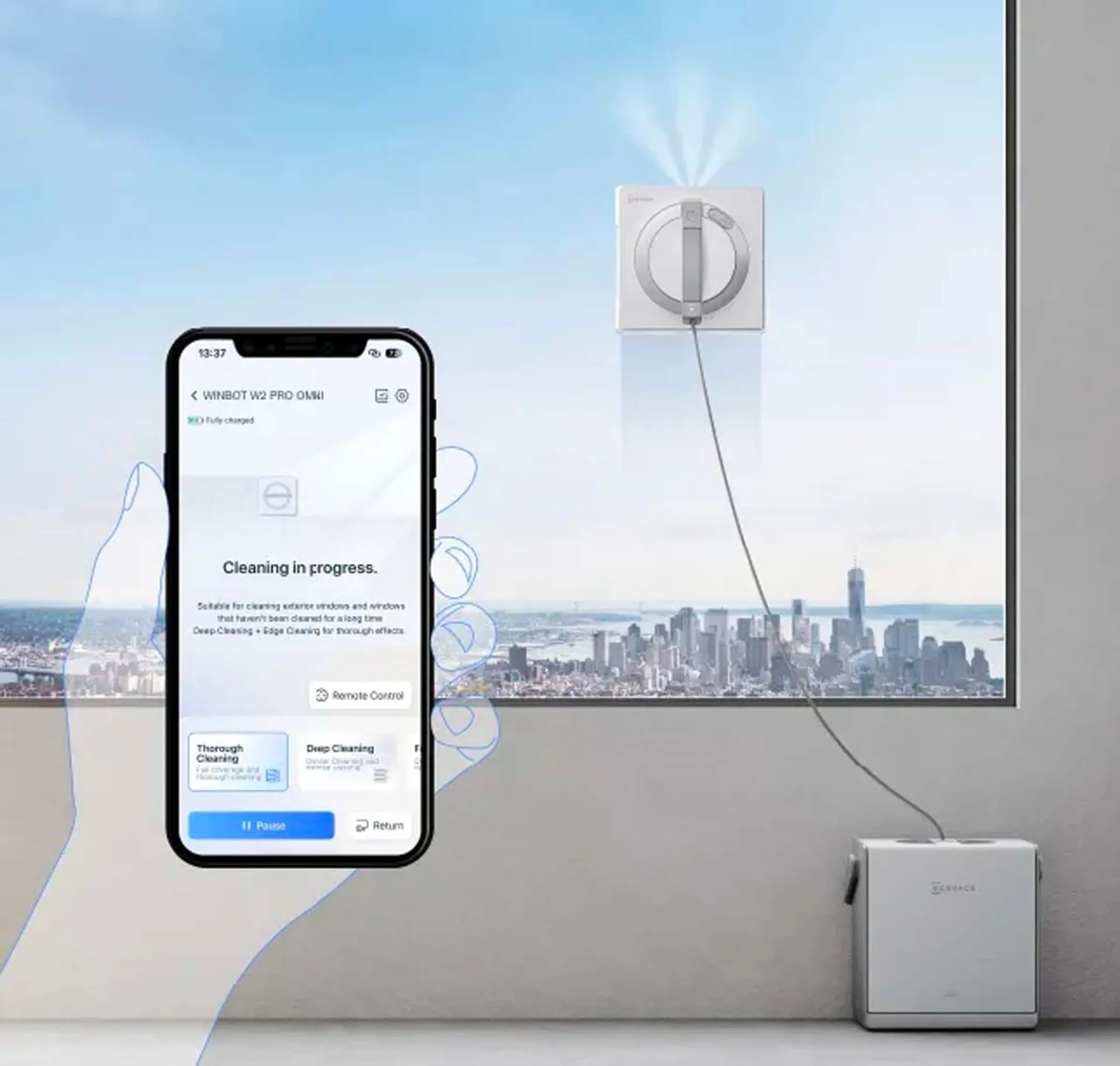 ECOVACS Robot lave-vitre Winbot W2 Pro Omni image