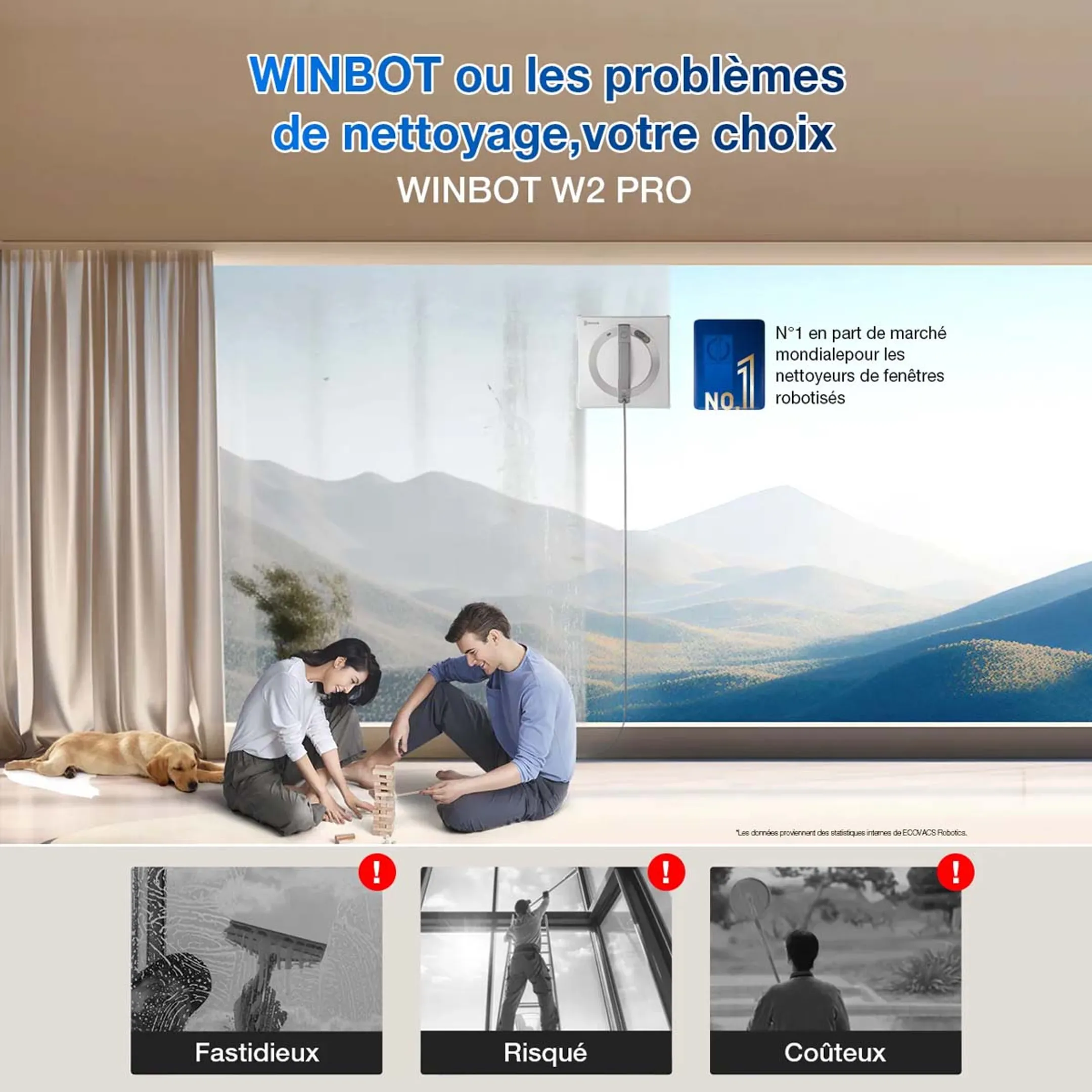 ECOVACS Robot lave-vitre Winbot W2 Pro image