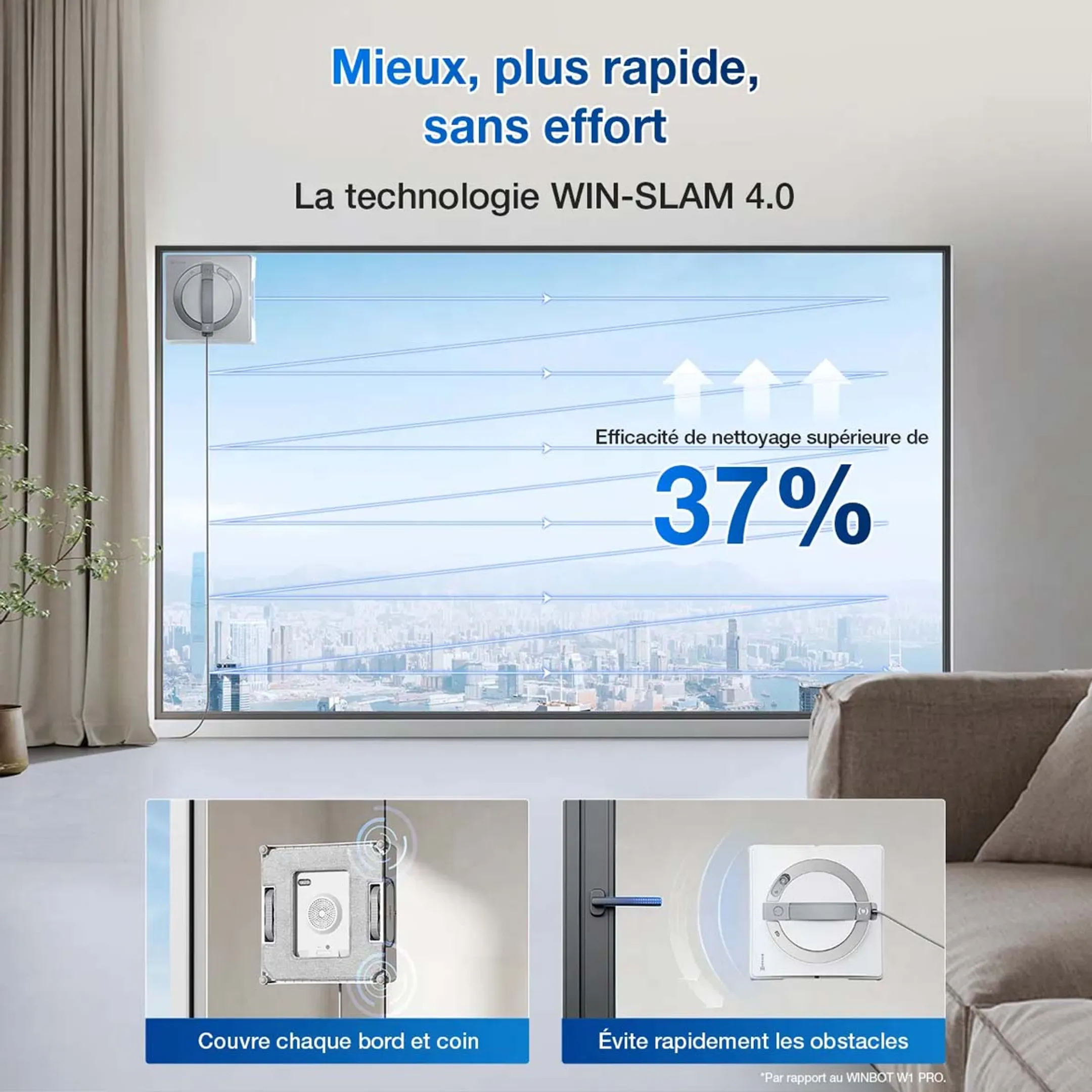 ECOVACS Robot lave-vitre Winbot W2 Pro image