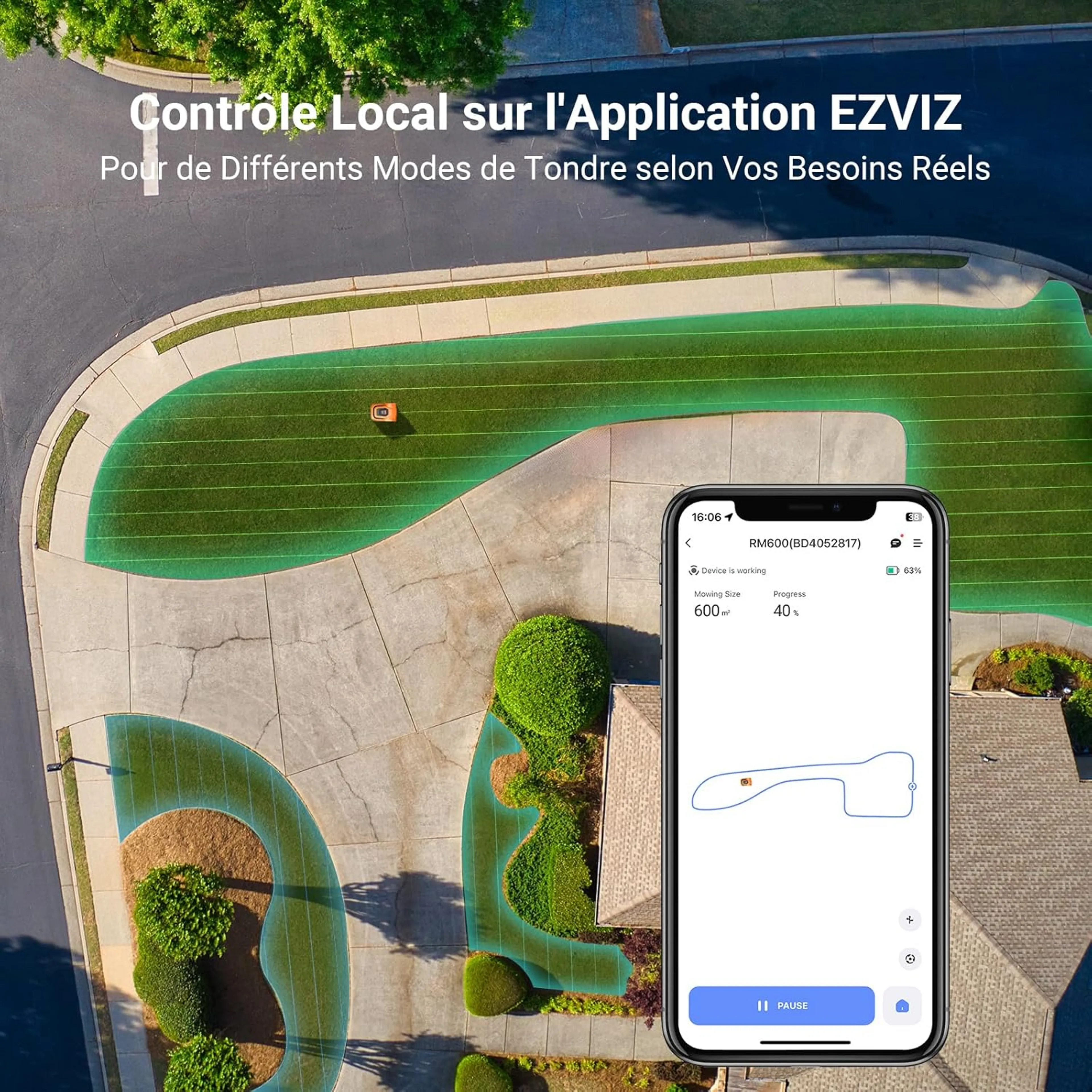 Ezviz Tondeuse gazon robot sans fil RM600 image