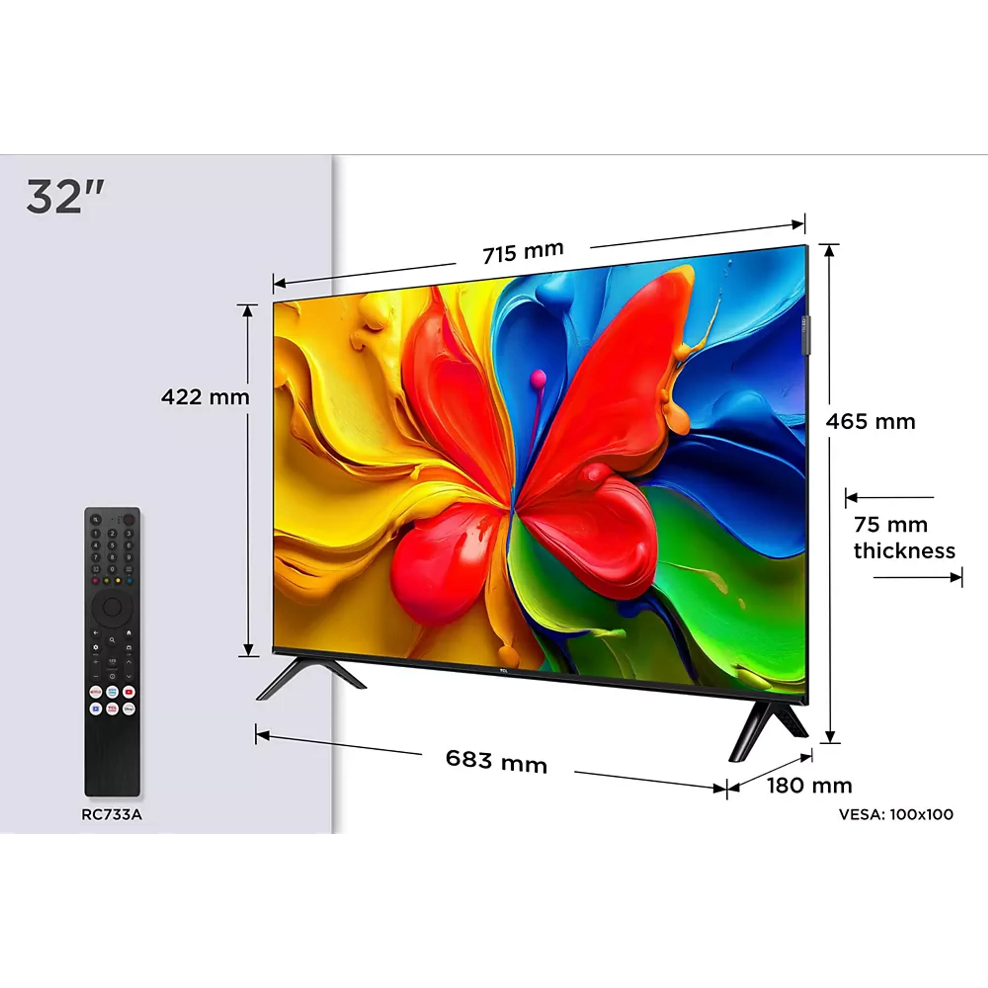 TCL TV QLED HD 32S49K - 32 inches image