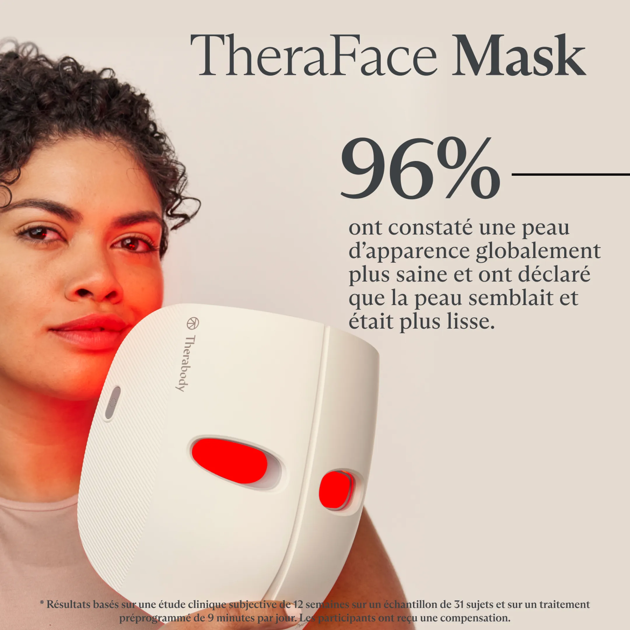 Therabody Masque LED TheraFace Mask - Blanc image