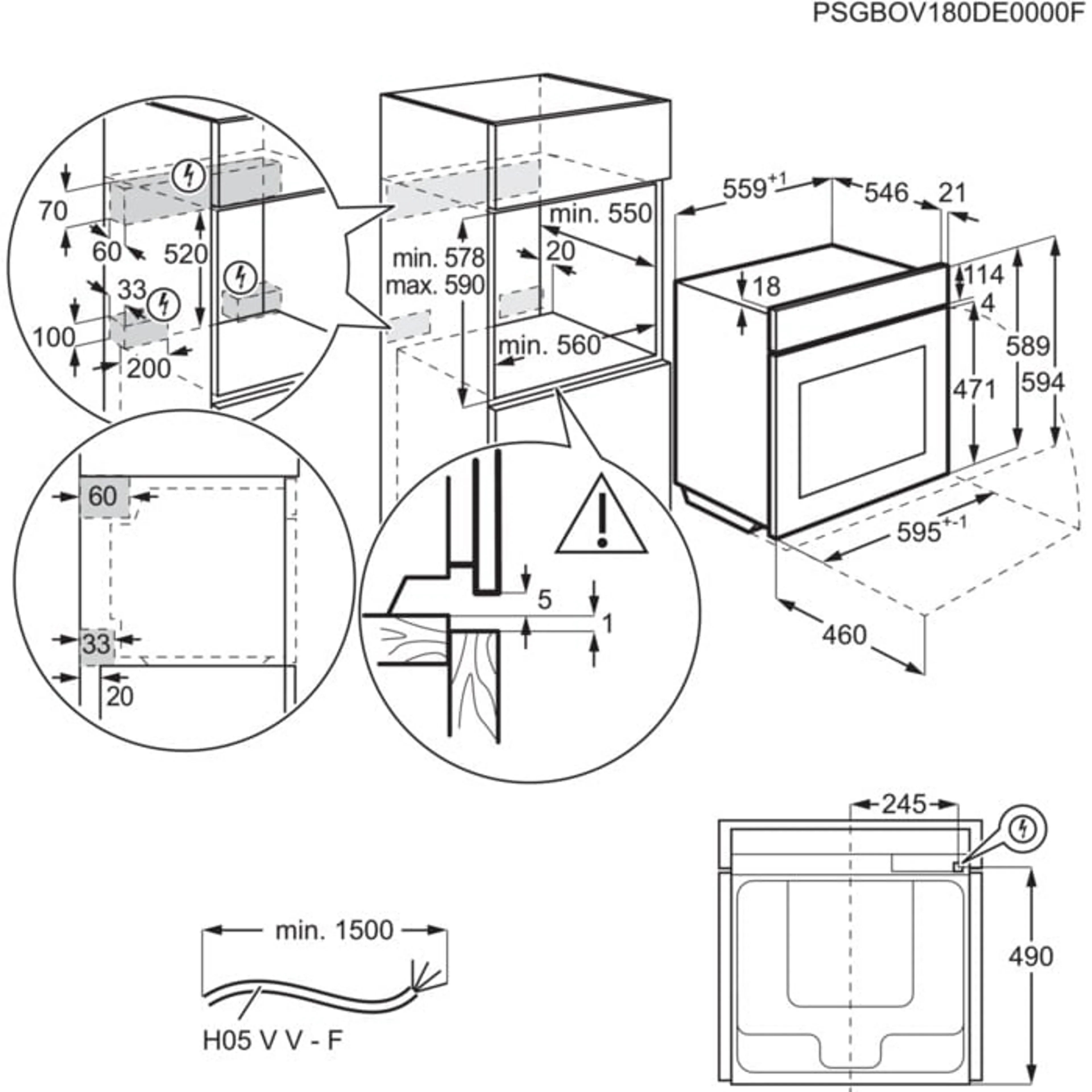 AEG Einbau-Backofen Serie 5000 SurroundCook OU5AB21CM image