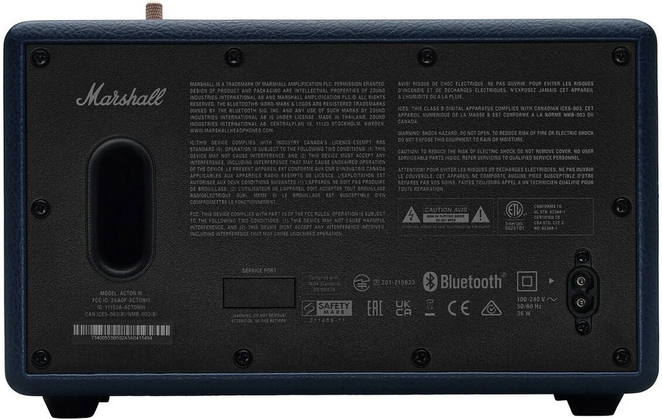 Marshall Bluetooth-Lautsprecher Acton III - Blau image