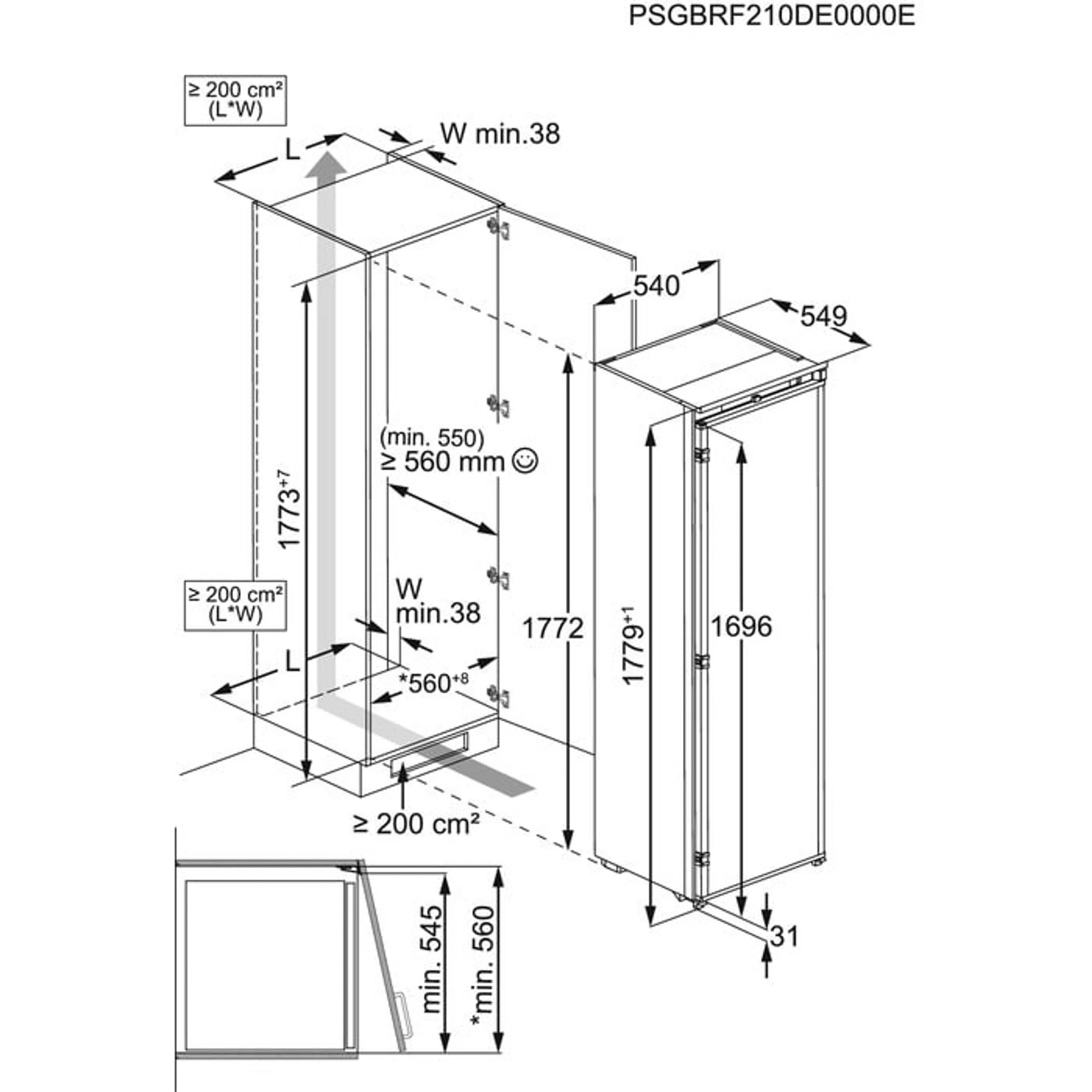 AEG Built-in fridge DynamicAir NSF6D181ES image