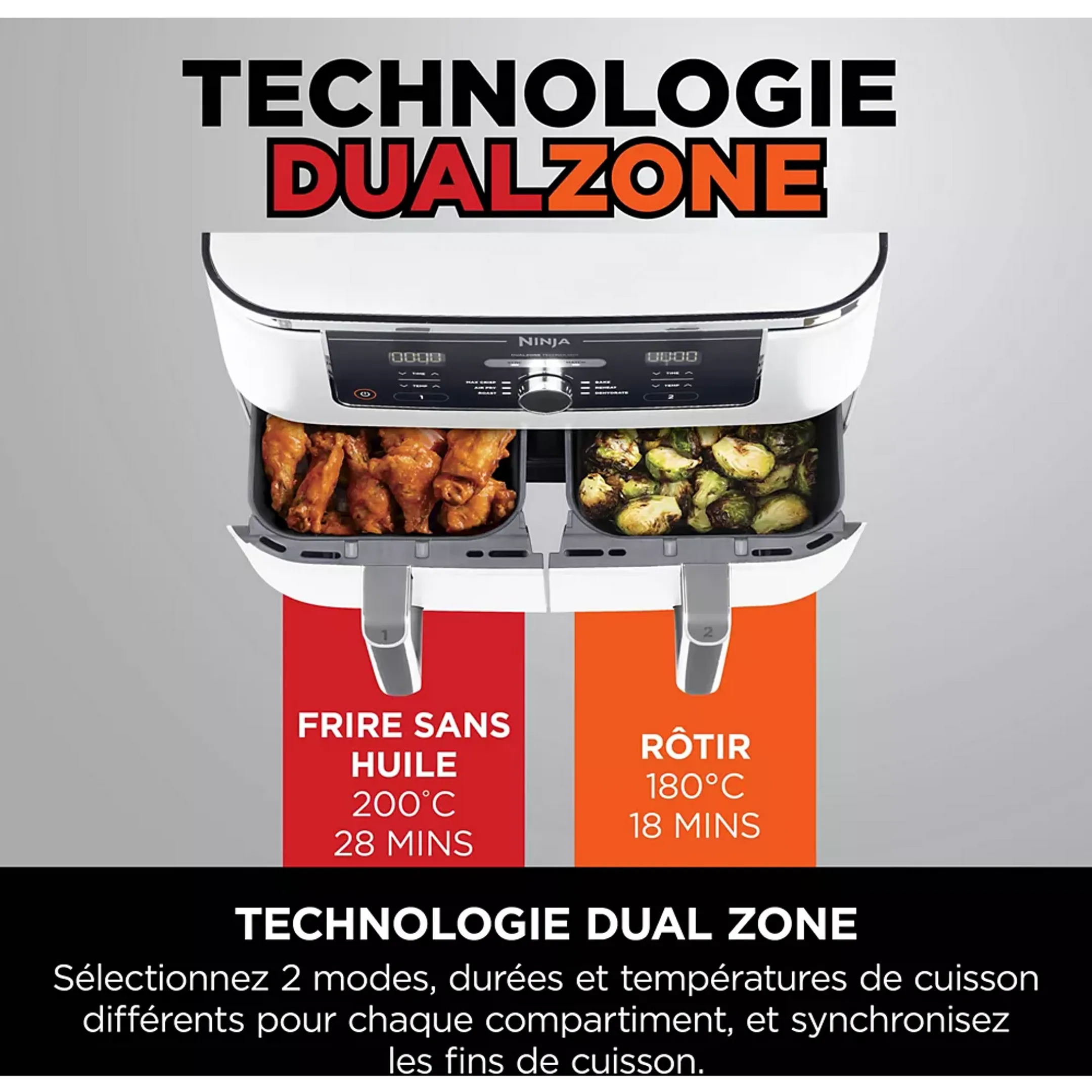 Ninja Airfryer double panier Foodi Max DualZone 9,5L AF400EUWH image