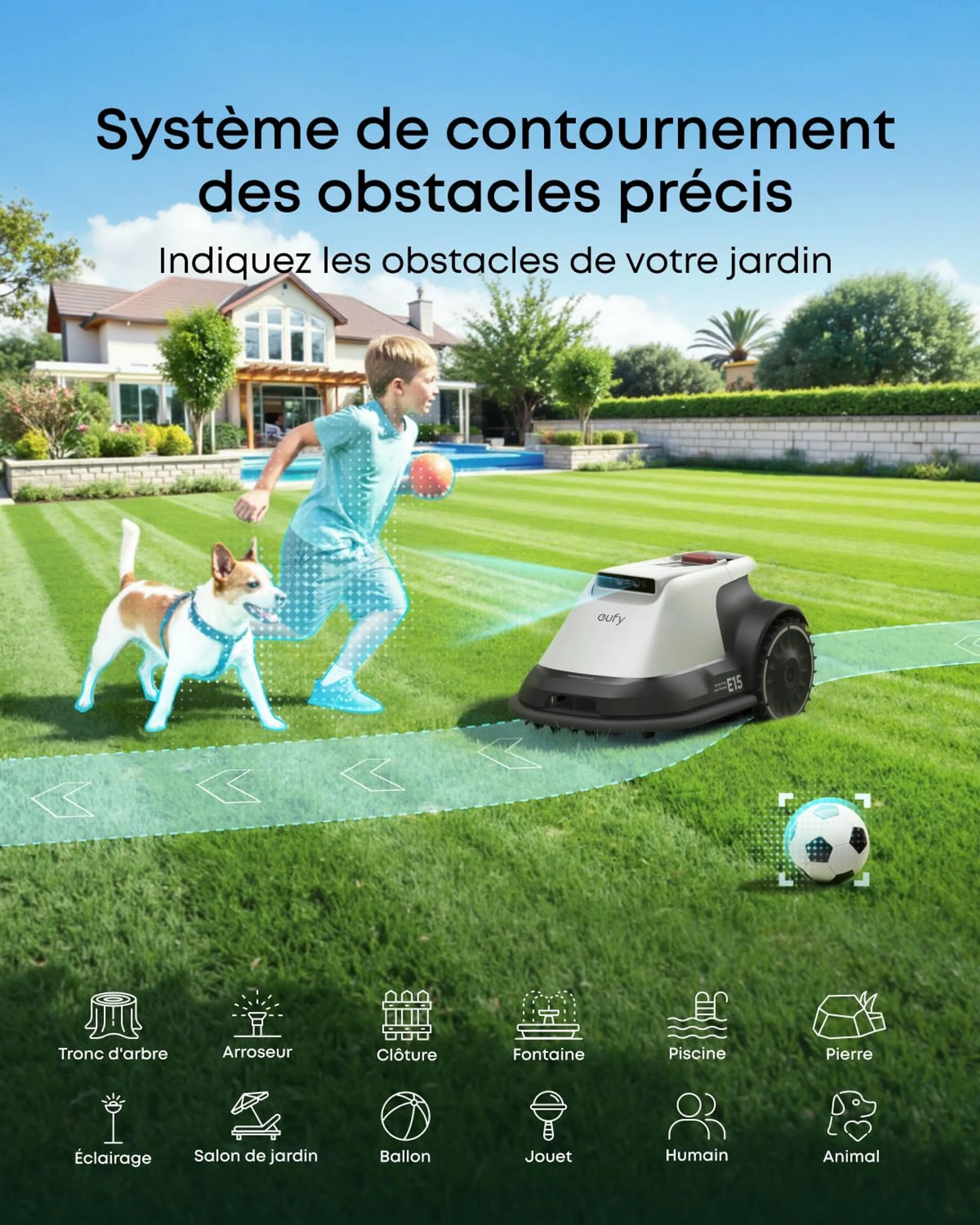 EUFY Tondeuse gazon robot sans fil E15 image