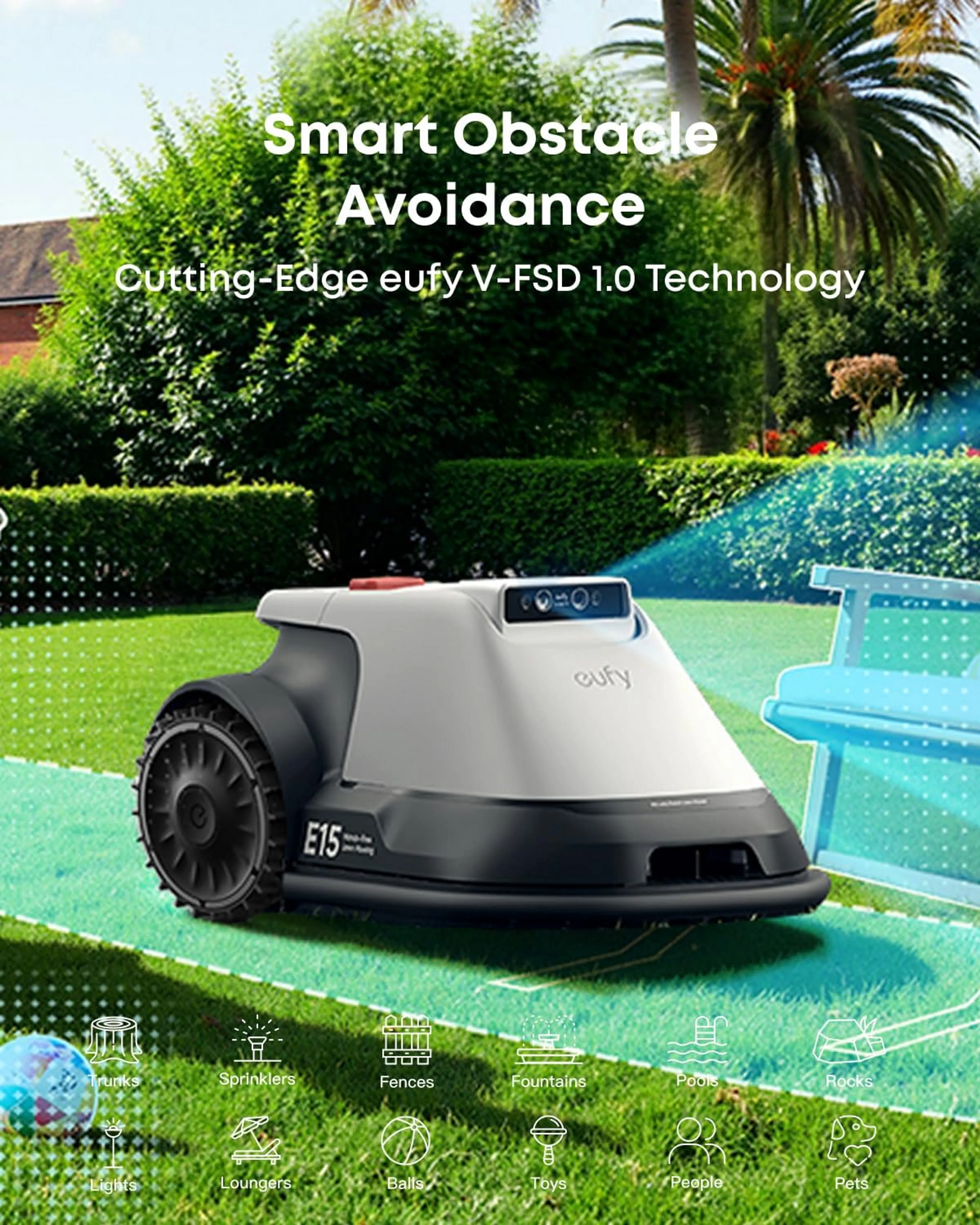 EUFY Cordless robot lawnmower E15 image