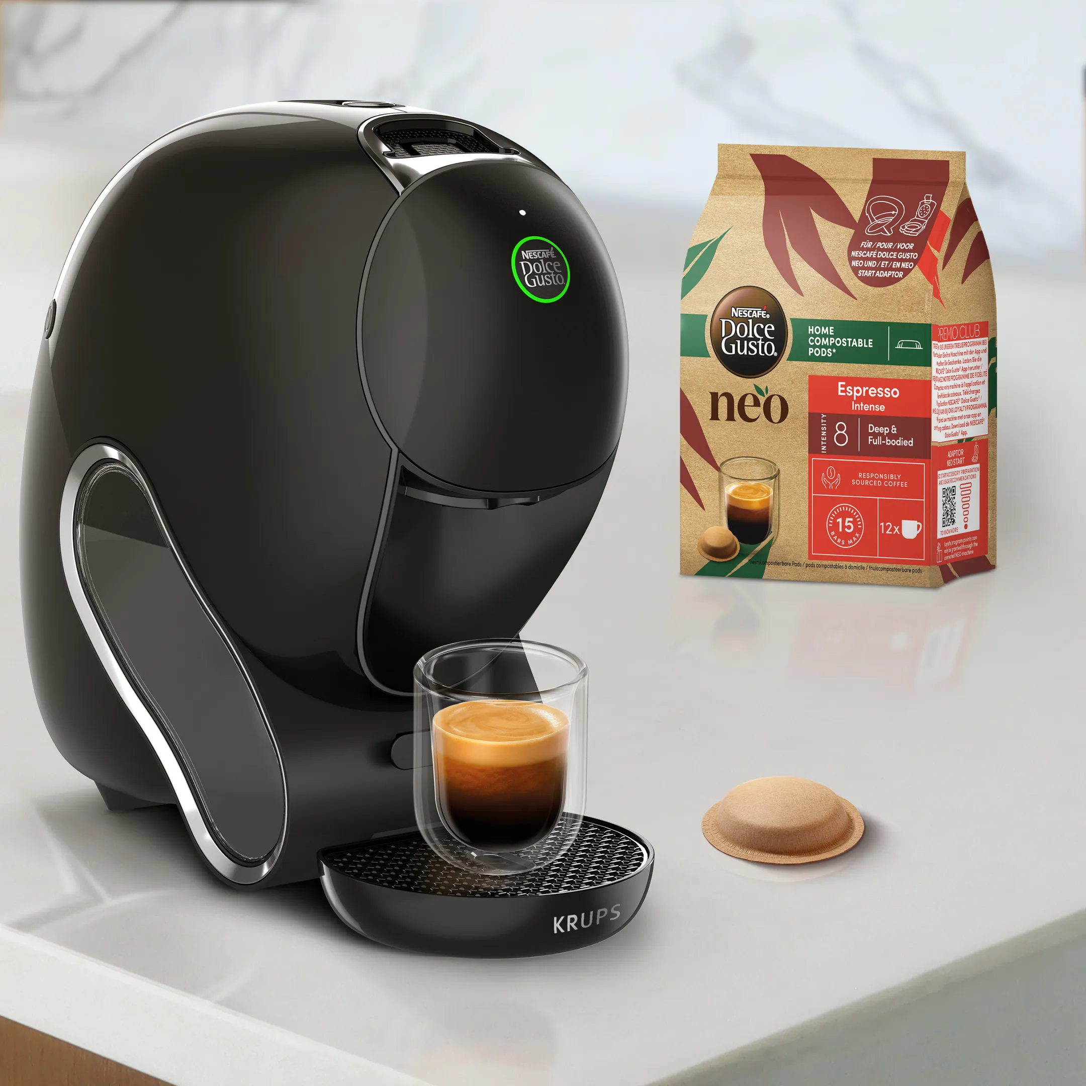 Krups Coffee Machine Nescafé Dolce Gusto NEO Caffé KP830810 - Black image