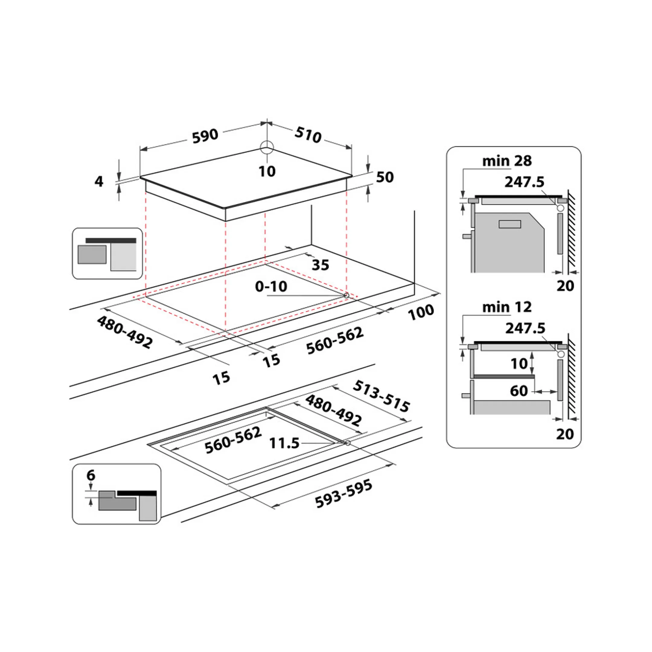 Whirlpool Table induction WS Q4860 NE image