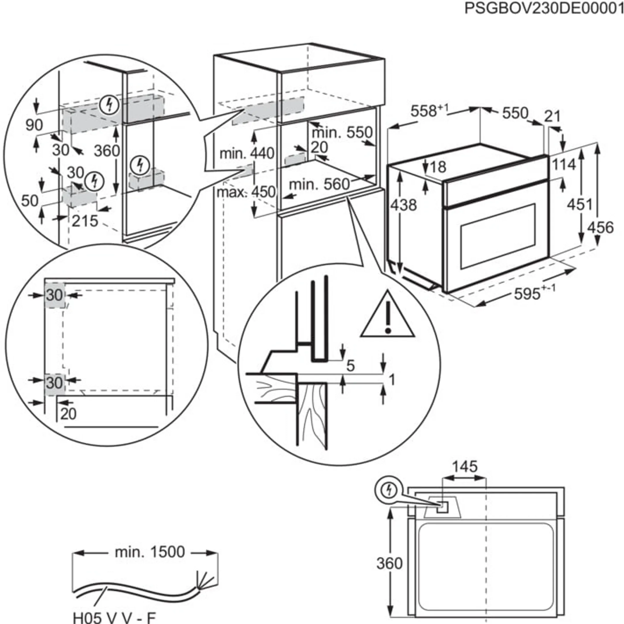 AEG Four multifonction encastrable 5000 OM5NK40K image