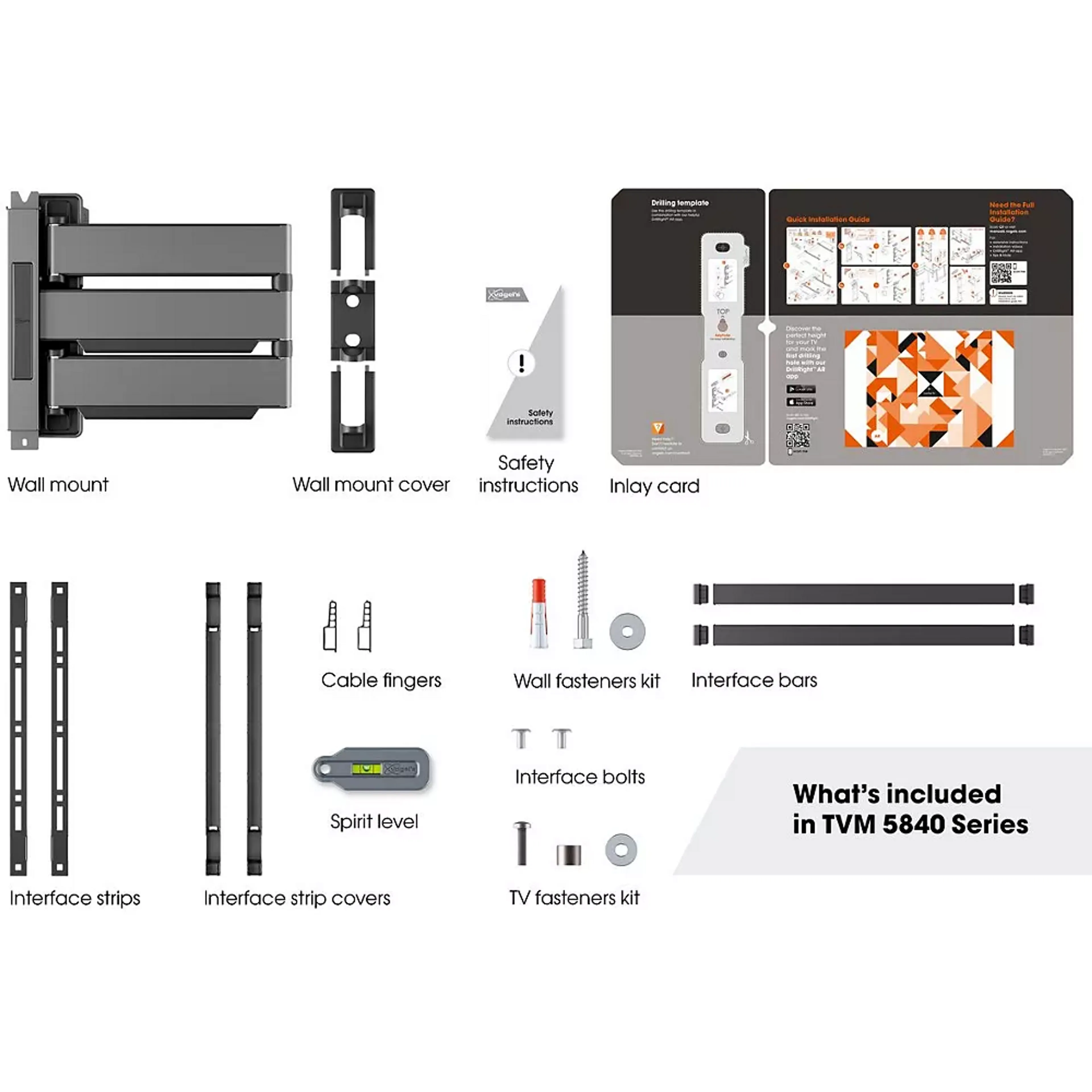 Vogels TV wall mount ELITE TVM 5845 - 55“ to 100” - Black image