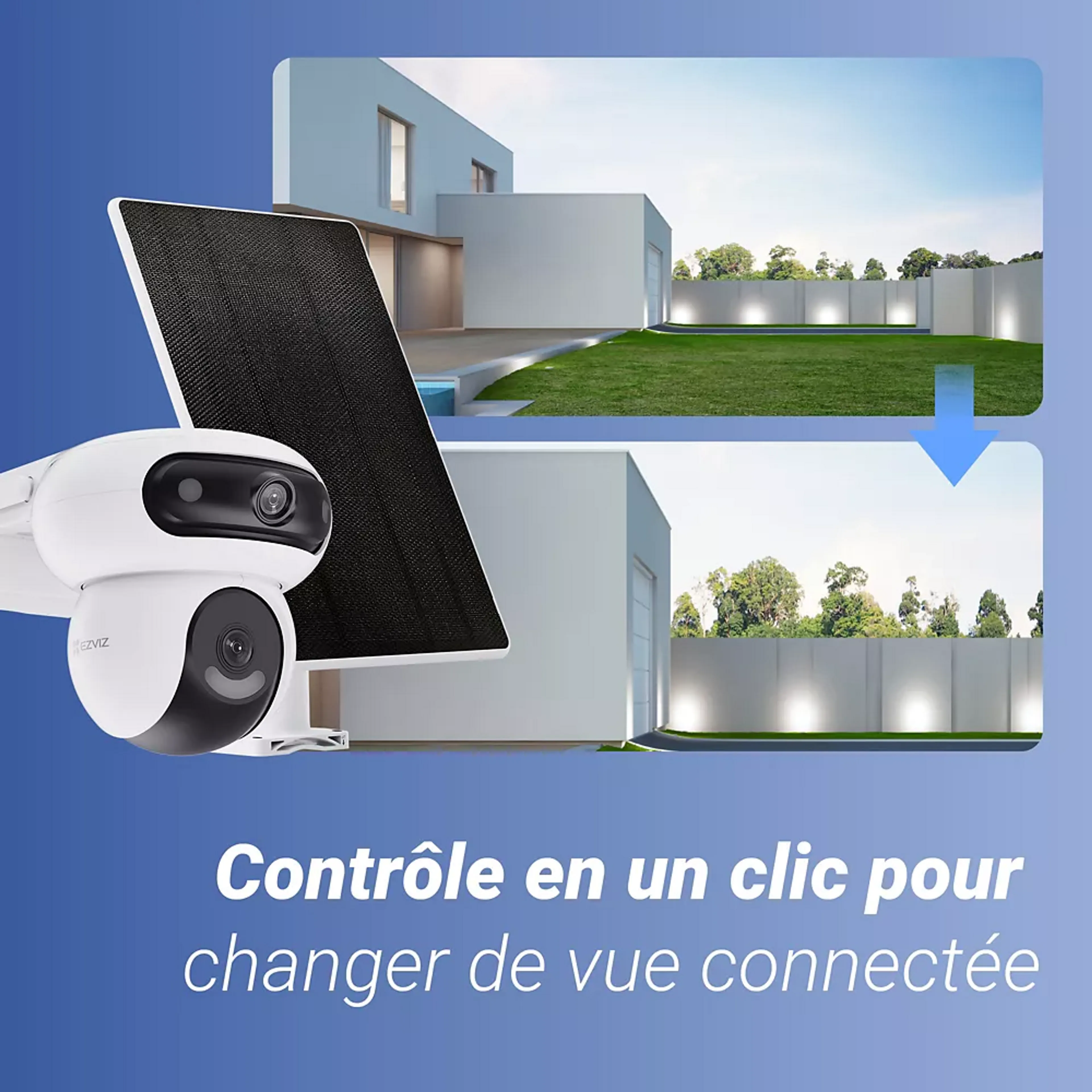 Ezviz Caméra de surveillance HB90 + Panneau solaire 8W image