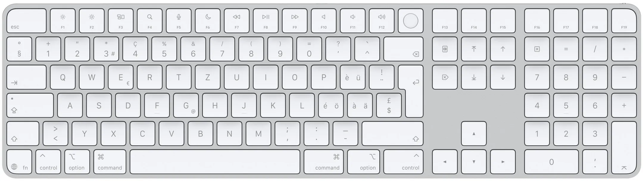 Clavier sans fil Magic Keyboard avec Touch ID et pavé numérique - QWERTZ