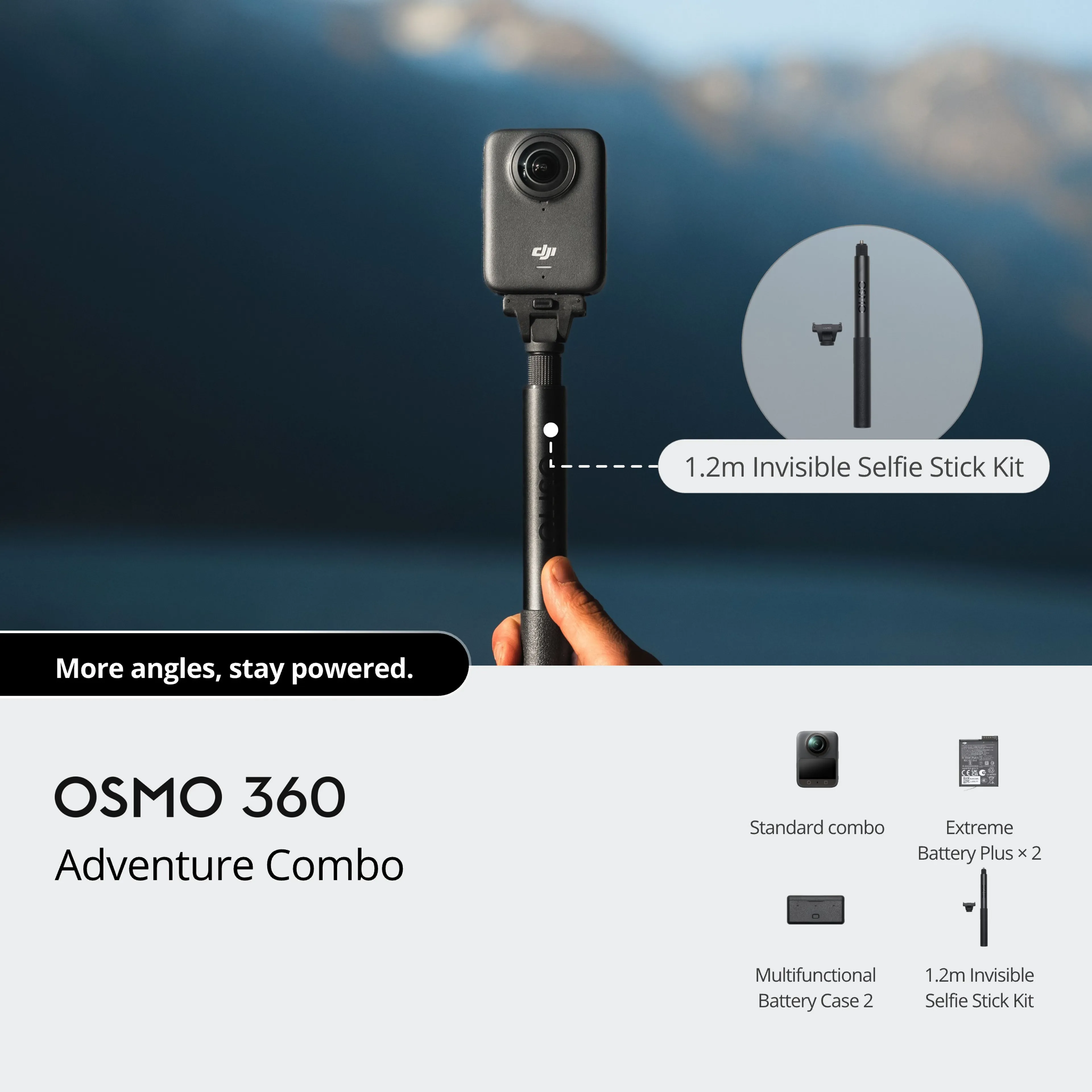 DJI Action Cam 360° OSMO 360 Adventure Combo - Black image