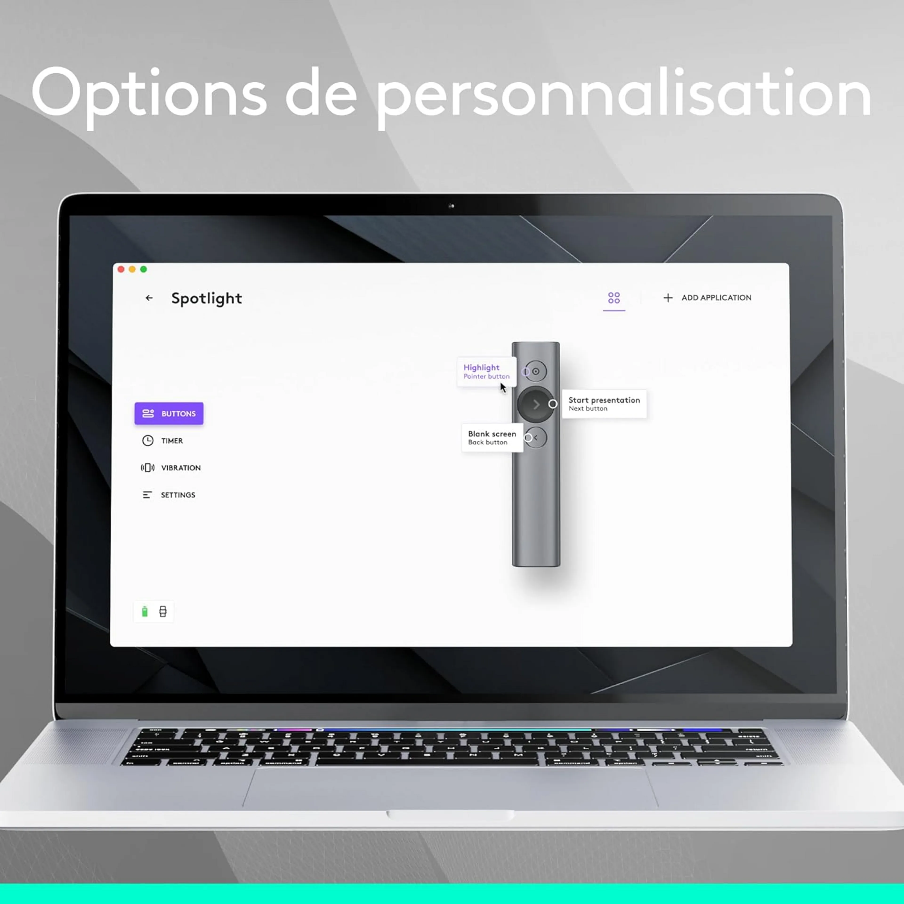 Logitech Pointeur laser Spotlight Presentation Remote - Gris image