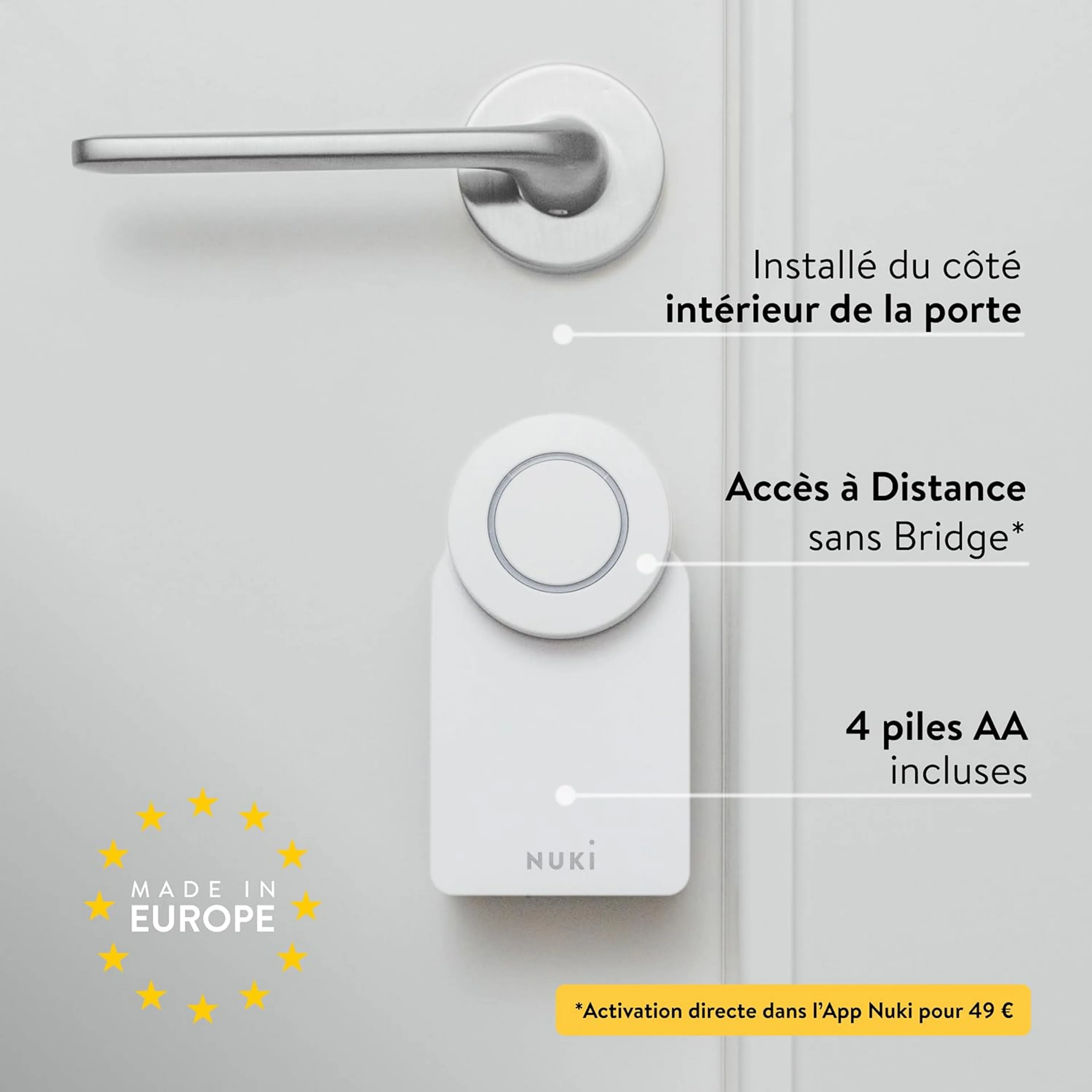 NUKI Serrure connecté Smart Lock Go - Blanc image