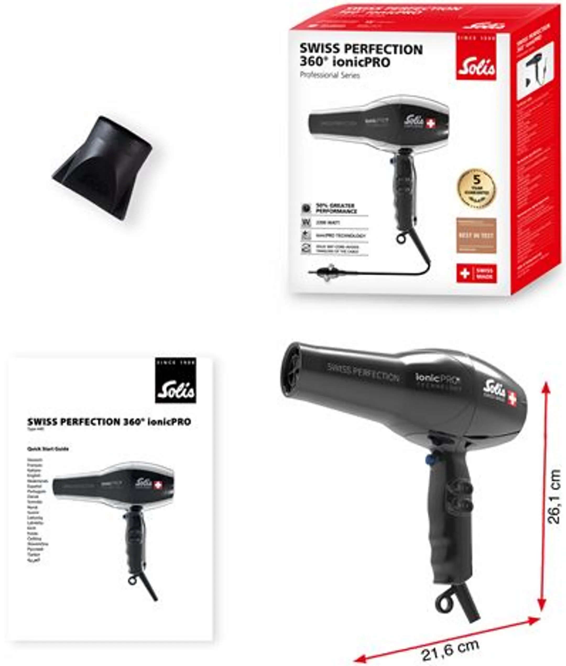 Solis Sèche-cheveux Swiss Perfection 360° ionicPro - Noir image