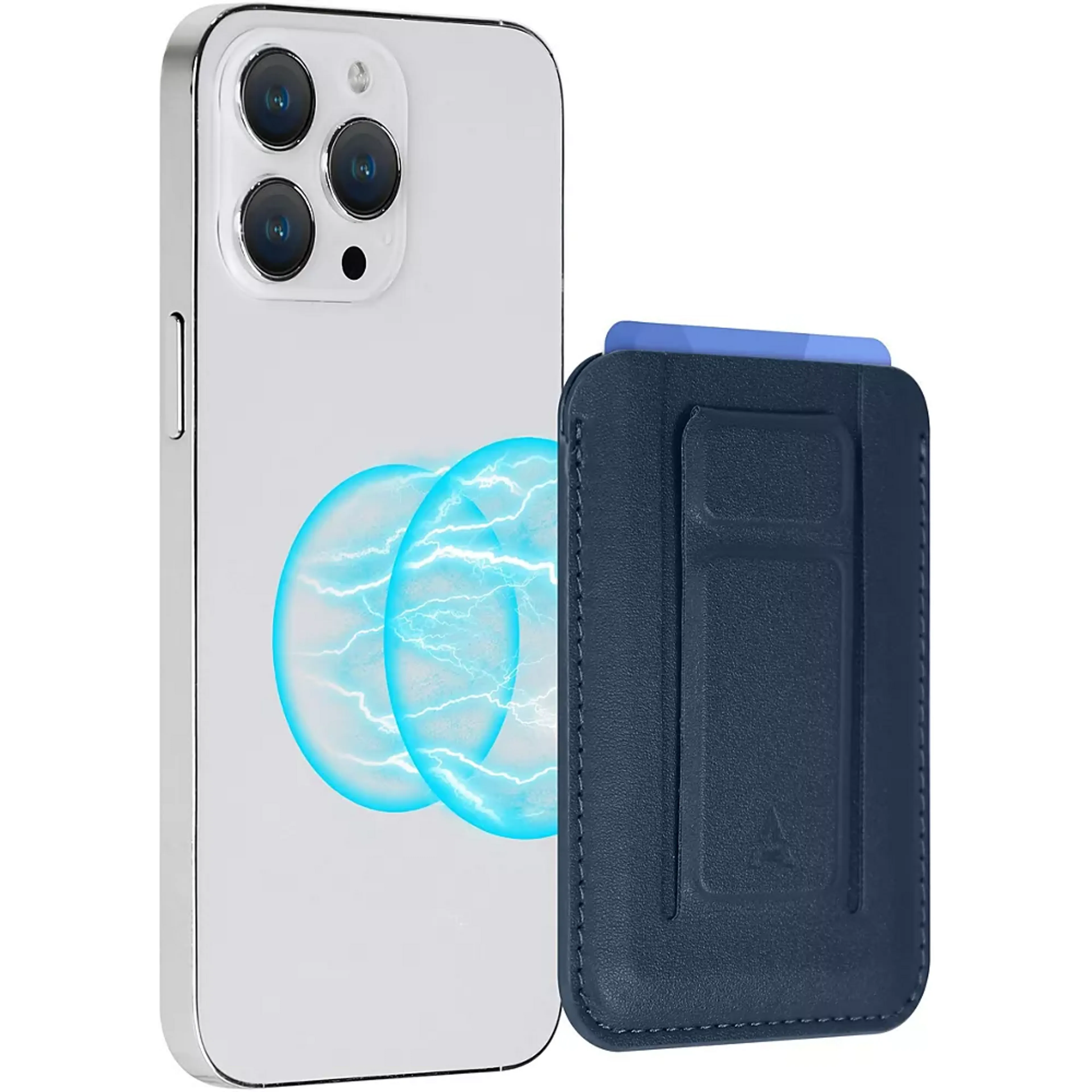 Adeqwat Magnetic card holder with stand - Blue image