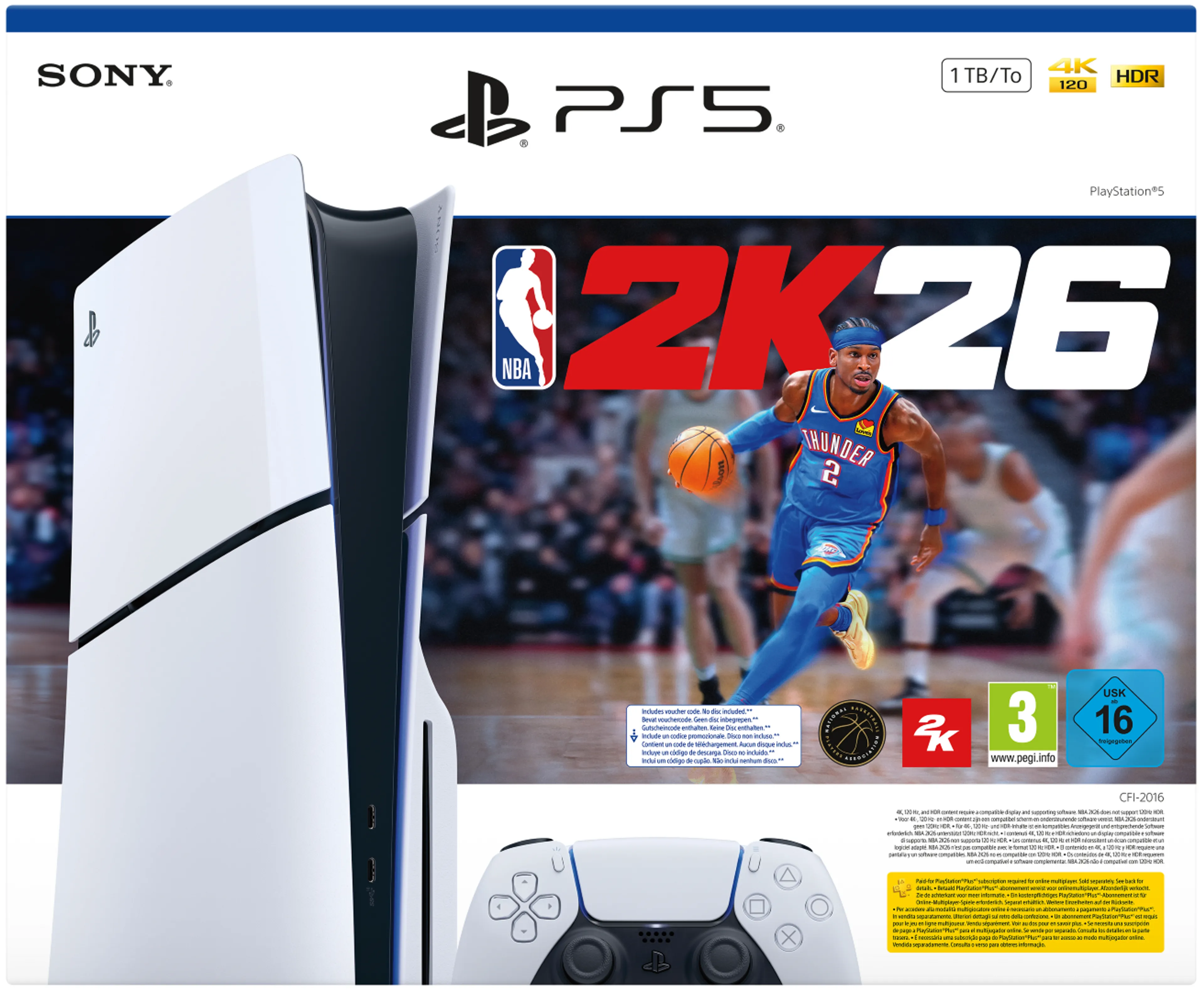 Konsole PS5 Slim - Standard Edition + NBA 2K26